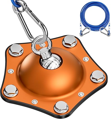 Miniatura 11 de Estaca de amarre para perros para acampar al aire libre, carrera para perros giratoria de 360°, sin enredos, estacas pesadas para perros para Rojo