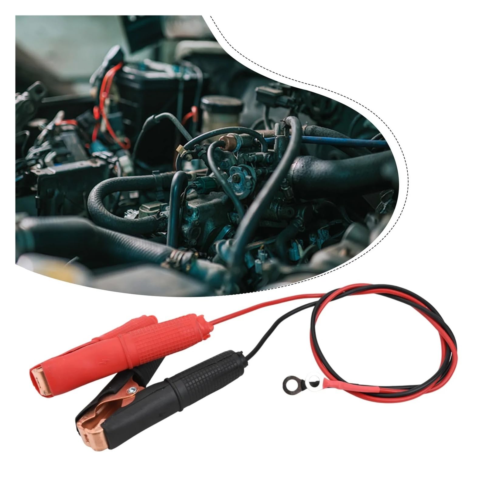 Yvxotrxnk Pince de batterie 12 V 24 V très résistante - 0,6 m - Connexion haute puissance pour voiture, camion, SUV, remorque, urgence sur la route (1,8 m)