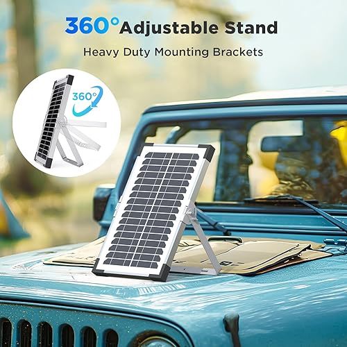 Miniatura 5 de Cargador de batería solar de 7.5 W y 12 V, panel solar de 12 voltios para batería de automóvil con controlador inteligente, cargador solar de vidrio