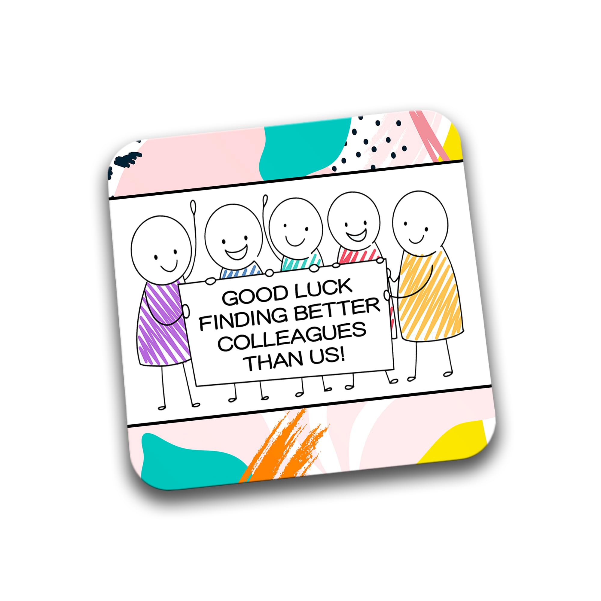 Rib Ticklerz Multicolour - Funny Coasters Good Luck Finding Better Colleagues Than Us Gifts Funny Leaving Gift For Work Colleague Office Banter Joke Present Farewell - Dc162