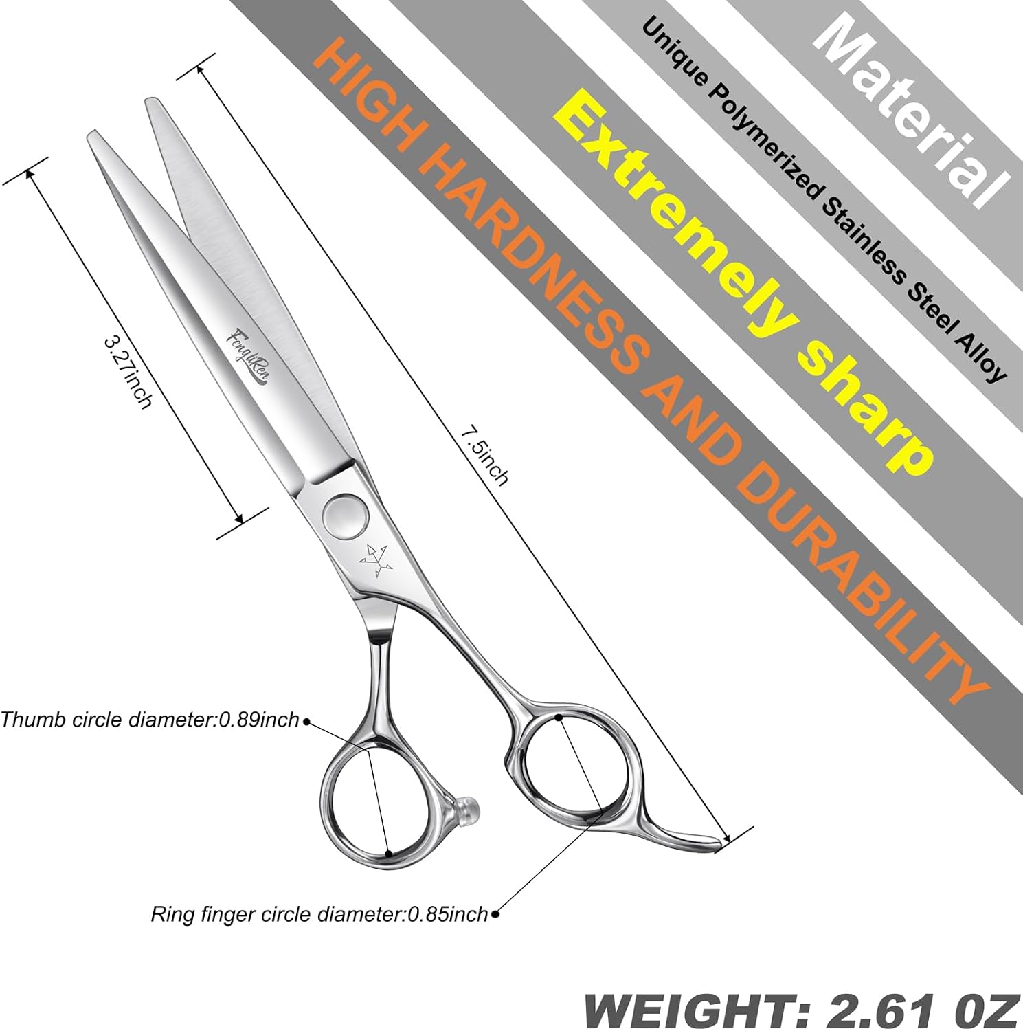 High-end Professional Extremely Very Sharp Barber Hair Cutting Scissors Hairdresser Shears For Hair 6.75 Inch Haircut Scissor Made Of Stainless Steel For Hairdressing Salon and Home Use