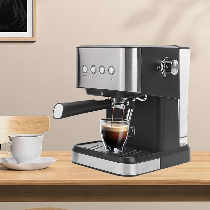 Cafetera Semiautomática 20 Bar 1.5L con Espumador de Leche miniatura 2