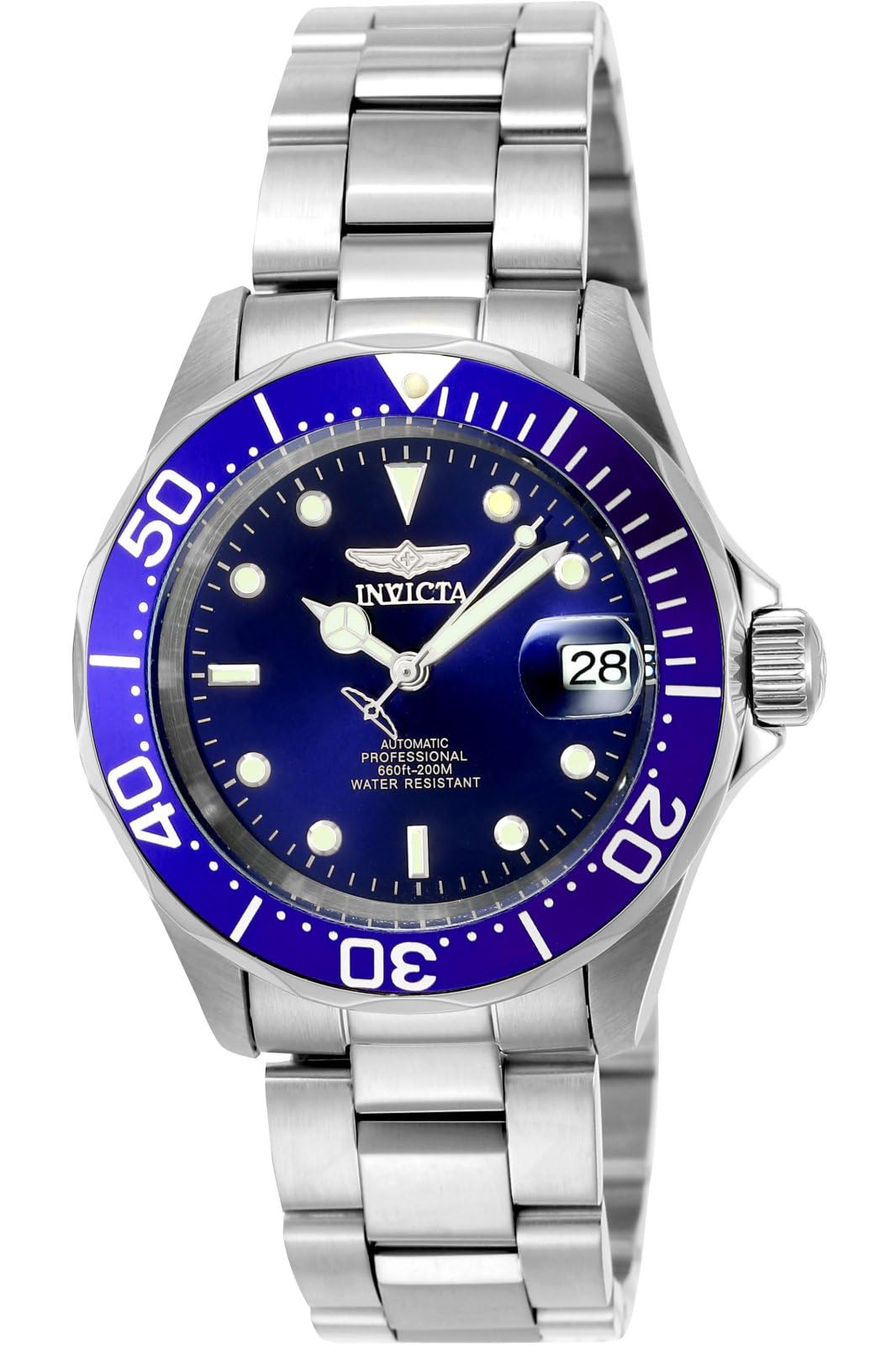 INVICTAPro Diver Reloj automático para hombre de acero inoxidable, 40 mm