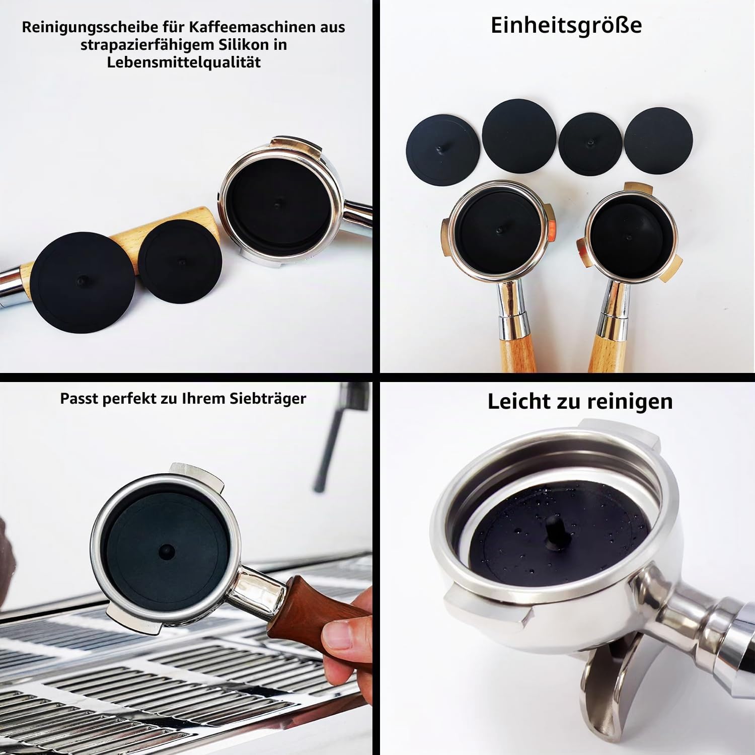 Reinigungsbürsten-Set für Espressomaschinen mit Siebträger-Reinigungsscheibe (51mm Brush and Disc)