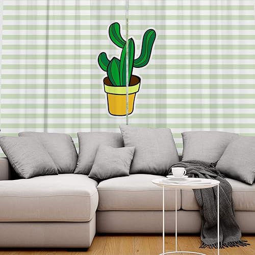 Miniatura 5 de FortuneHouse Blackout Curtains Thermal Insulated Striped Theme Solid Pattern Metal Grommet Elegant Room Drapes Window Curtain for Bedroom Living