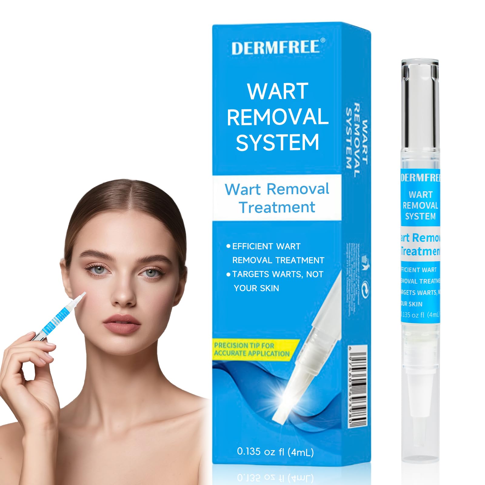 Wart Remover Liquid for Body - Salicylic Acid Serum with Precise Applicator, Removal Plantar Wart, Gentle Natural Herbal Formula for All Skin Types (1)