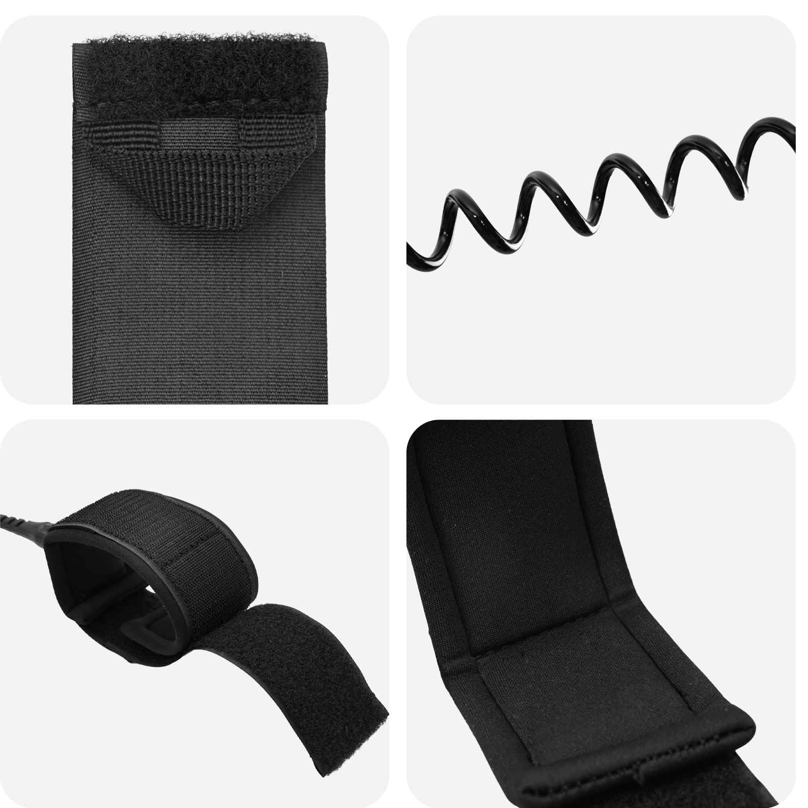 SUP Leash - Corda da SUP da 318 cm, in polipropilene, con cinturino imbottito alla caviglia e girevole, per surf, bodyboard, longboard, shorboard, sport acquatici all'aperto
