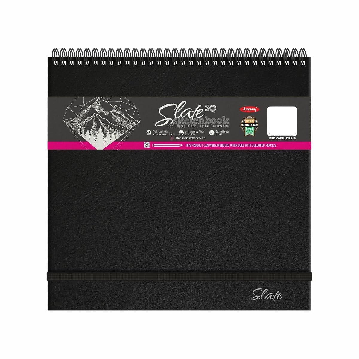 Anupam Sketcho Slate - Landscape Opening - SQ Size - Hard Bound - Wireo Book -