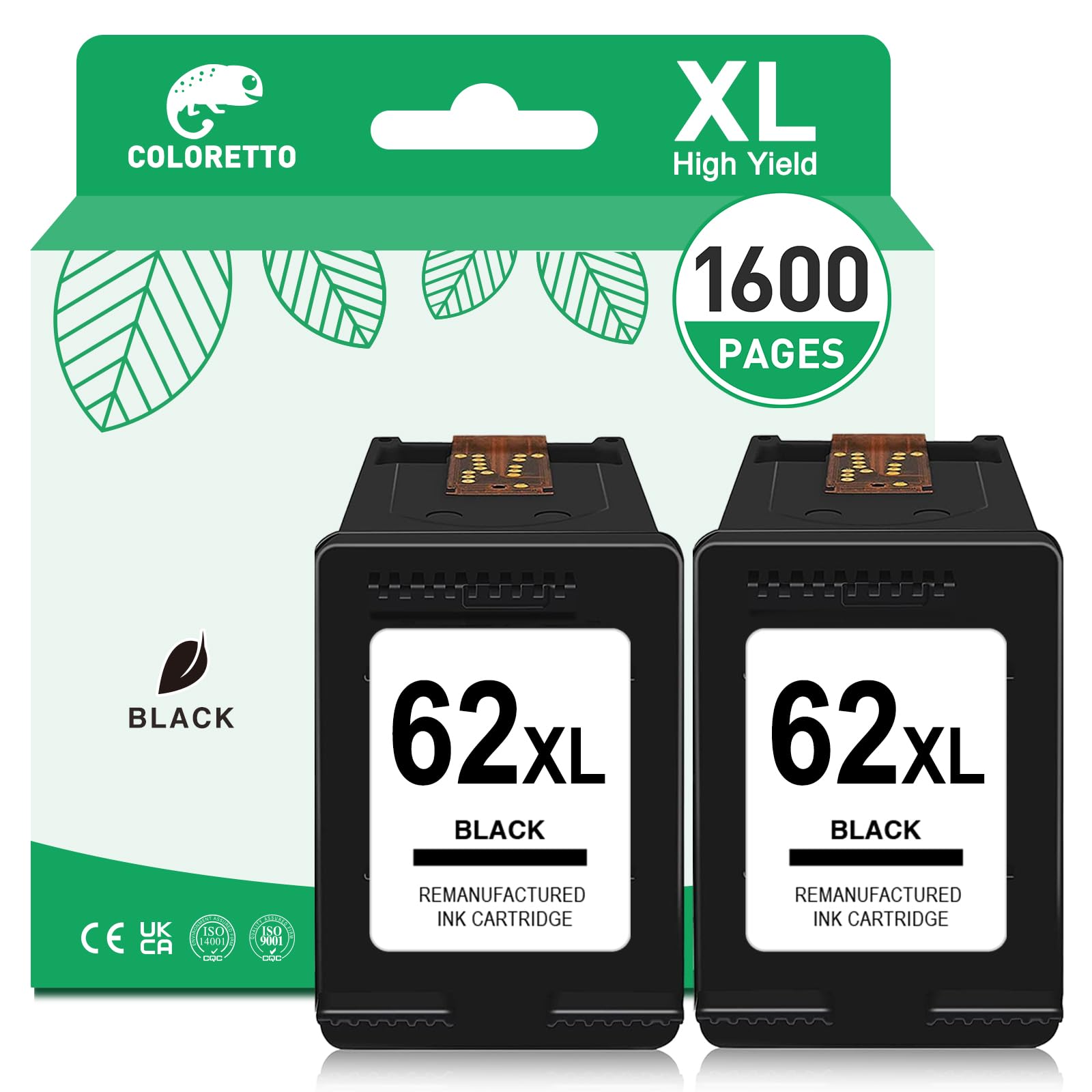 62XL Cartouche pour HP 62 OfficeJet 5740 250 200 250C 200C 252 Envy 5640