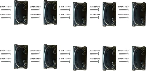 Miniatura 2 de Manijas de cajón estilo Mission con placa trasera, juego de 2, tiradores de metal negro para puertas de gabinetes y cajones de muebles, centro de 3