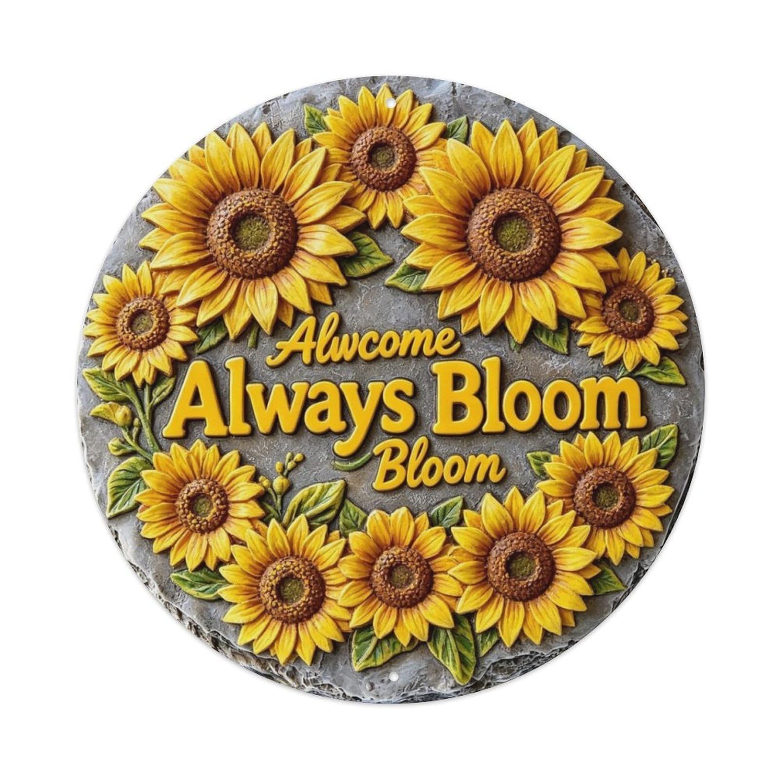 Always Bloom Metal Tin Sign Plaque