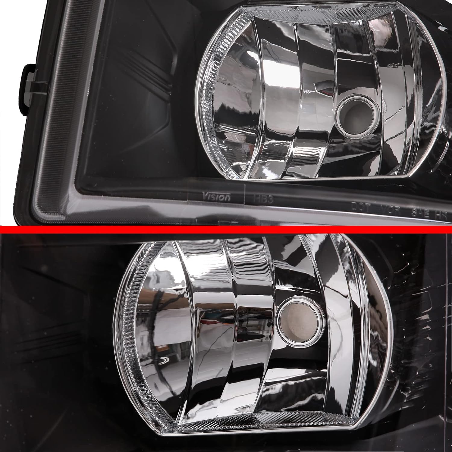 APSVE 2007 2008 2009 2010 2011 2012 2013 Chevy Silverado 1500 Headlights Assembly Replacement 07-14 Silverado 2500HD 3500HD Headlamp Head lights with Wiring Harness, Black Housing Clear Lens, 4pcs