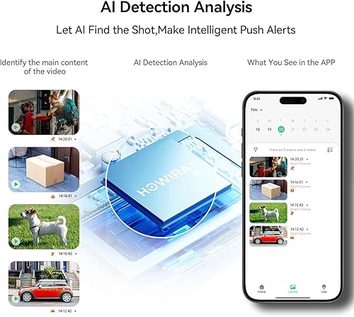 Miniatura 2 de LongPlus Cámaras de seguridad inalámbricas para exteriores, cámara de seguridad solar para el hogar, visión nocturna a color 1080P, cámara
