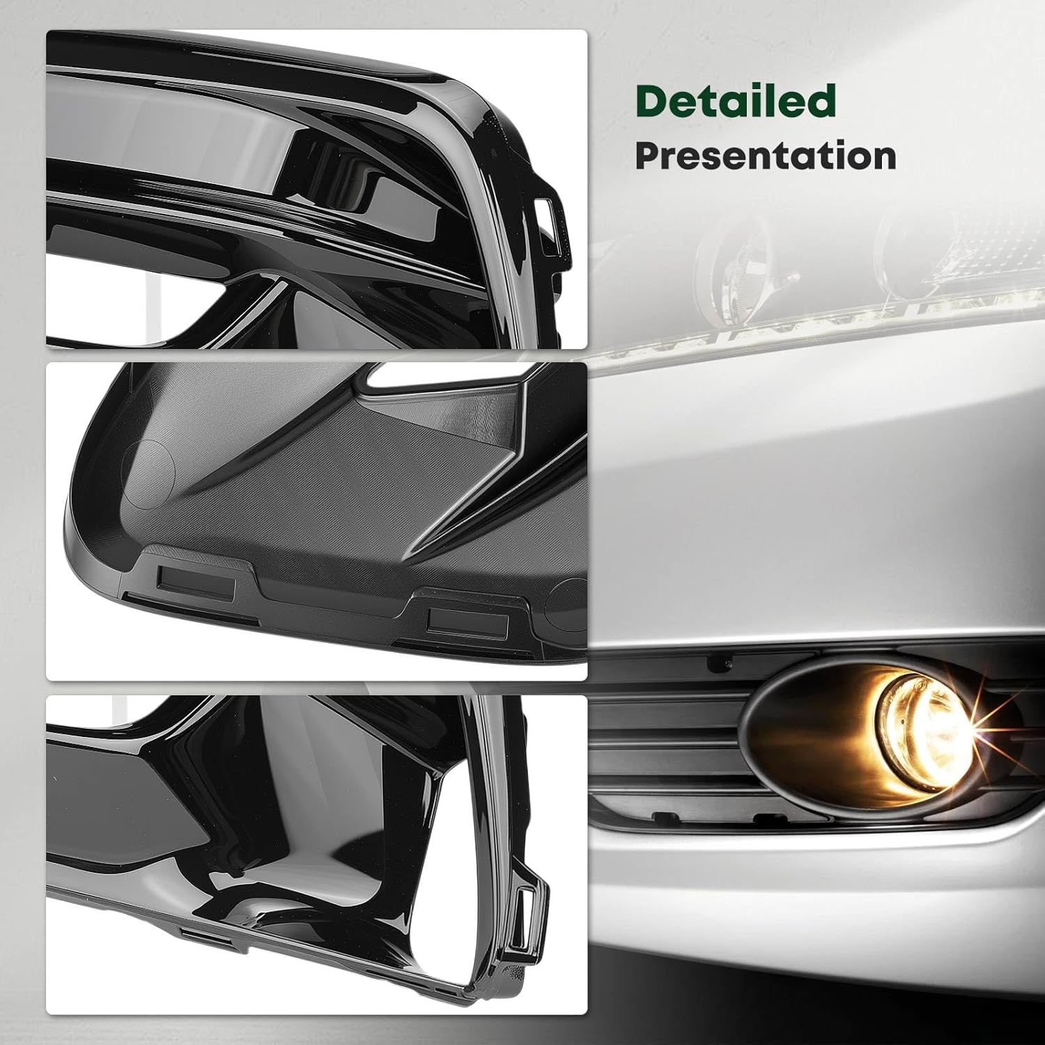 YHTAUTO Fog Light Bezel Fits Honda Accord 2018-2020 Front Bumper Fog Light Cover Trim Left Driver Side