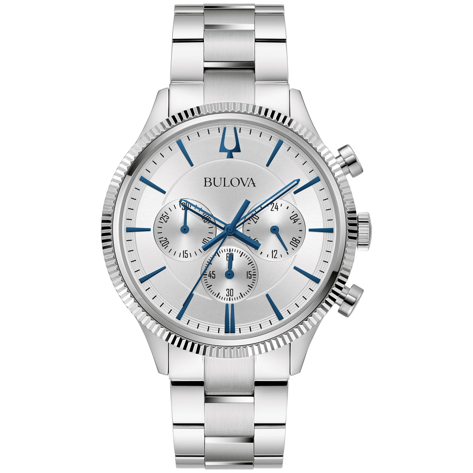 Bulova Men's Chronograph Silver Stainless Steel Watch