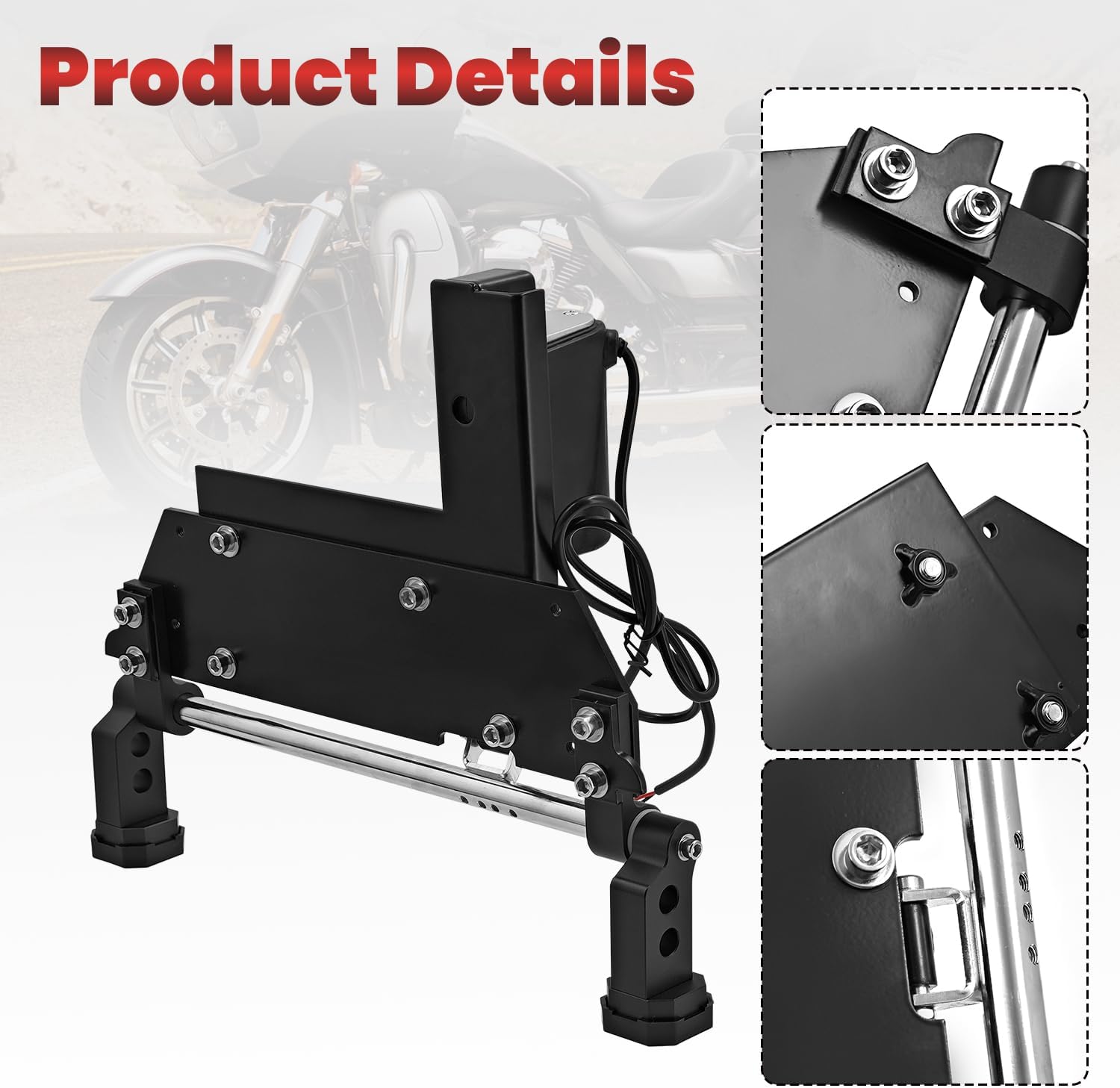 Electric Center Stand Kit Compatible with Harley Touring Bagger Electra Road Glide Road King 2009-2016