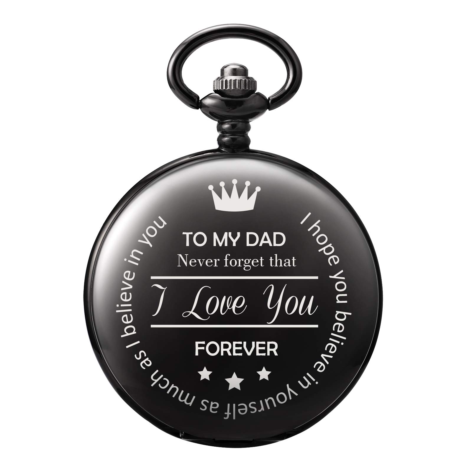 TREEWETO Men's Pocket Watch for Men Dad Father for Man Engraved to My Dad