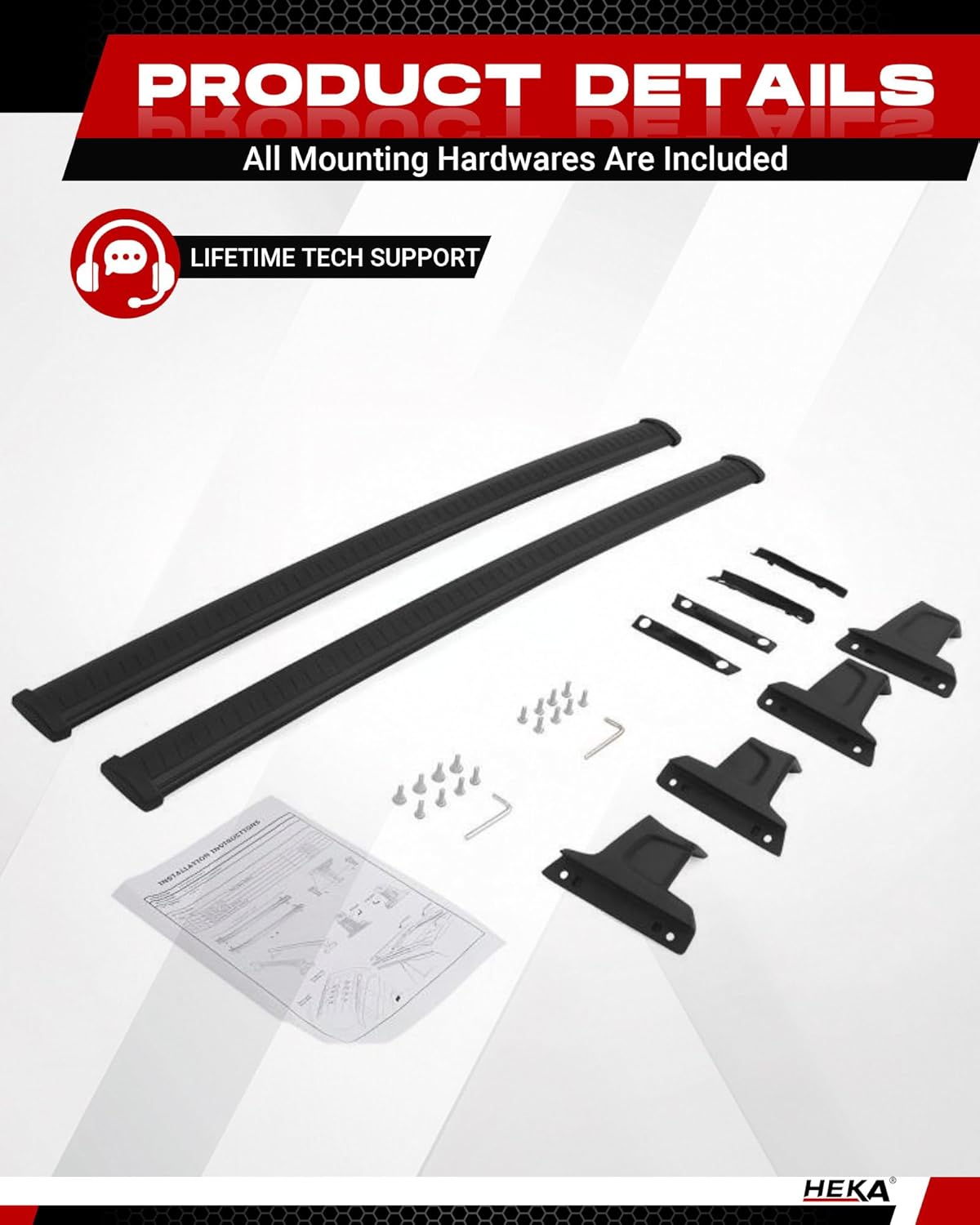 HEKA Roof Rack Cross Bars Fit for Chevy Trailblazer 2021-2026 260LBS LT ACTIV RS with Side Rails Heavy Duty Aluminum Cargo Carriers Bikes Surfboards Kayaks