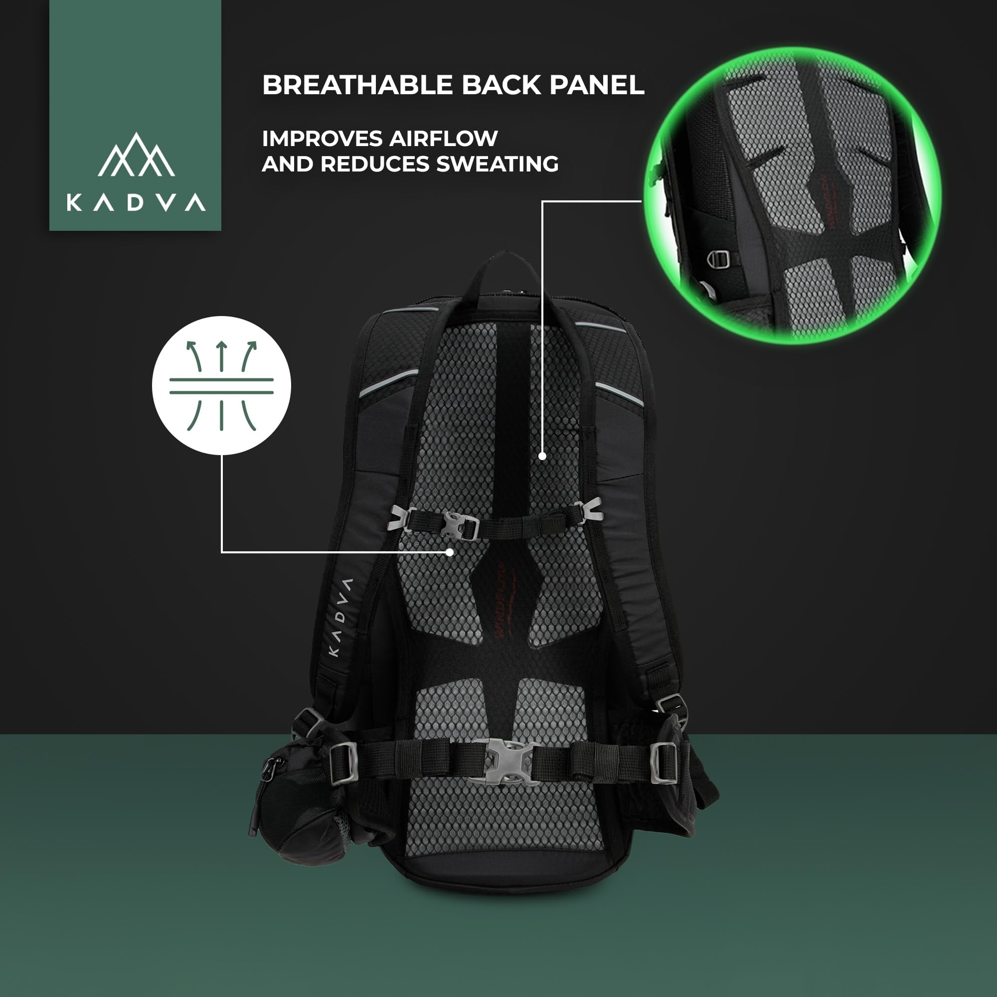 KADVA Escapada Zaino da trekking per attività Unisex - Adulto