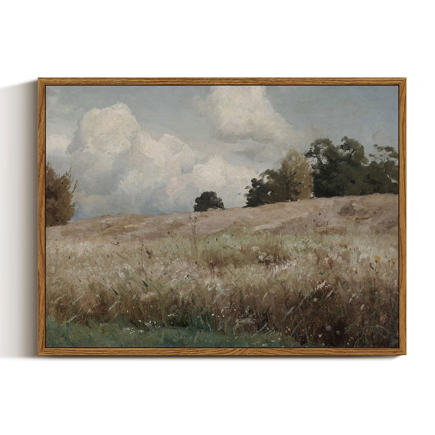InSimSea Framed Canvas Wall Art, Meadow with Flowers Painting, Landscape for Living Room, Bedroom, Home, Bathroom Decor, 8x10 — view 208