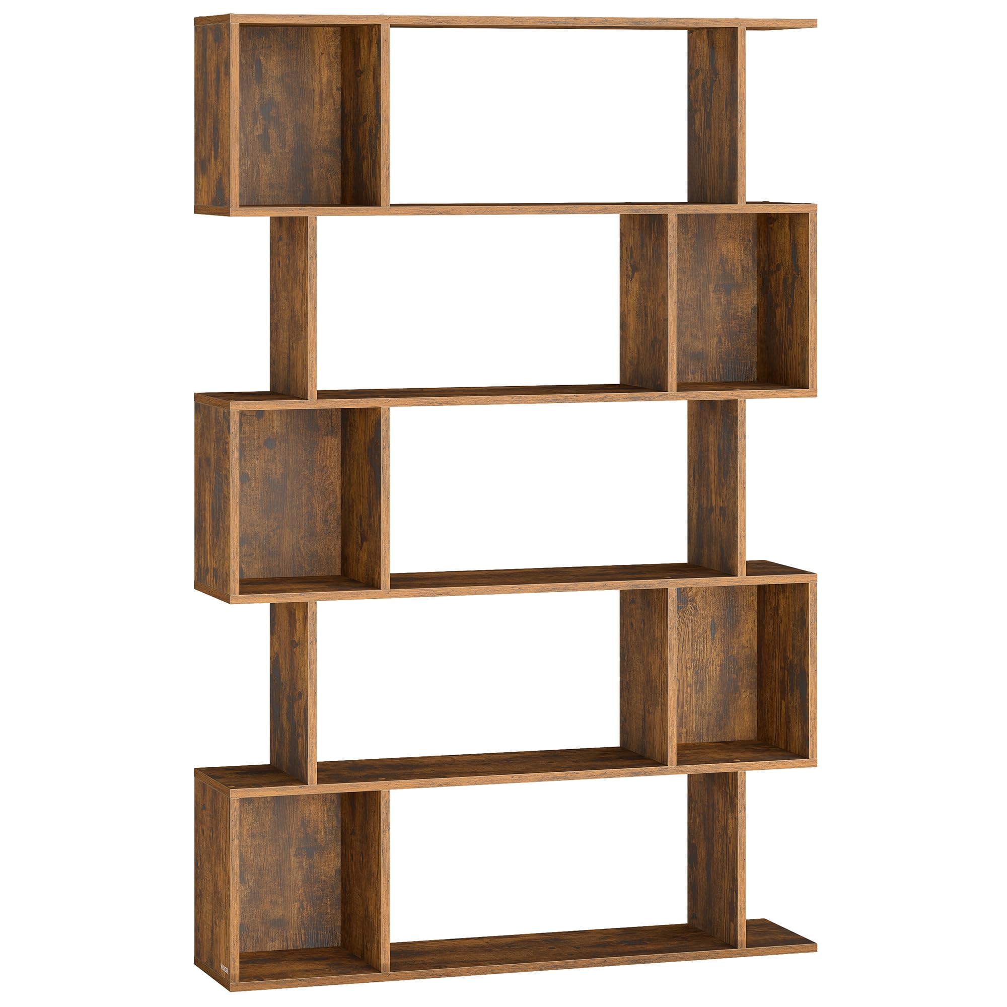 VASAGLE Bookshelf, 5-Tier Bookcase, 9.4 x 35.4 x 62.6 Inches, Storage Shelf with Open Compartments, Modern Style, for Living Room, Bedroom, Office,