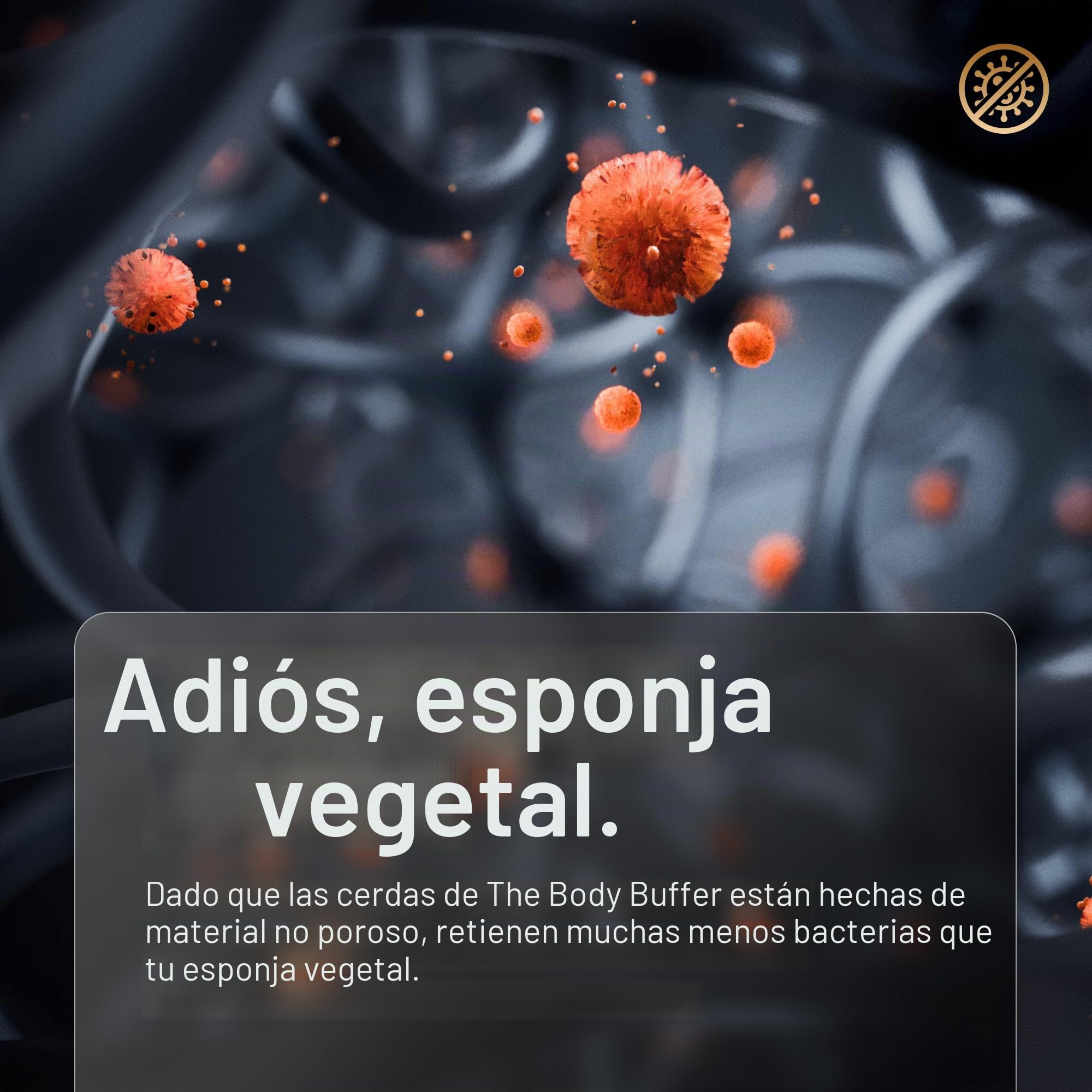 MANSCAPED® The Body Buffer Limpiador de silicona premium para nutrir, limpiar y exfoliar la piel: cerdas que aumentan la espuma con mango ergonómico antideslizante, duradero y fácil de limpiar