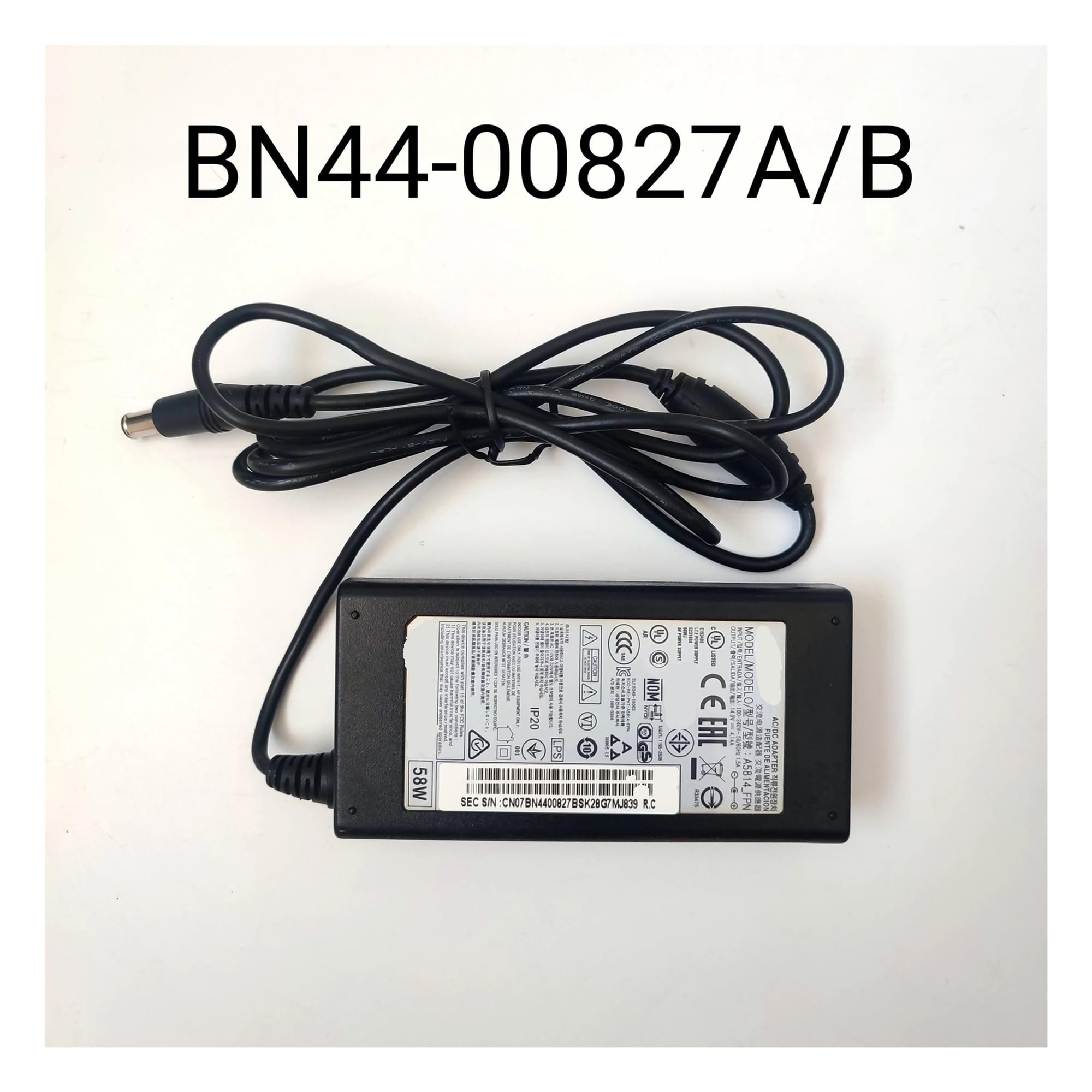 Compatible For SAMSUNG, BN44-00827A BN44-00827B, Cargador Adaptador De Corriente AC/DC De 14V 4.14A 58W, Cable HDMI