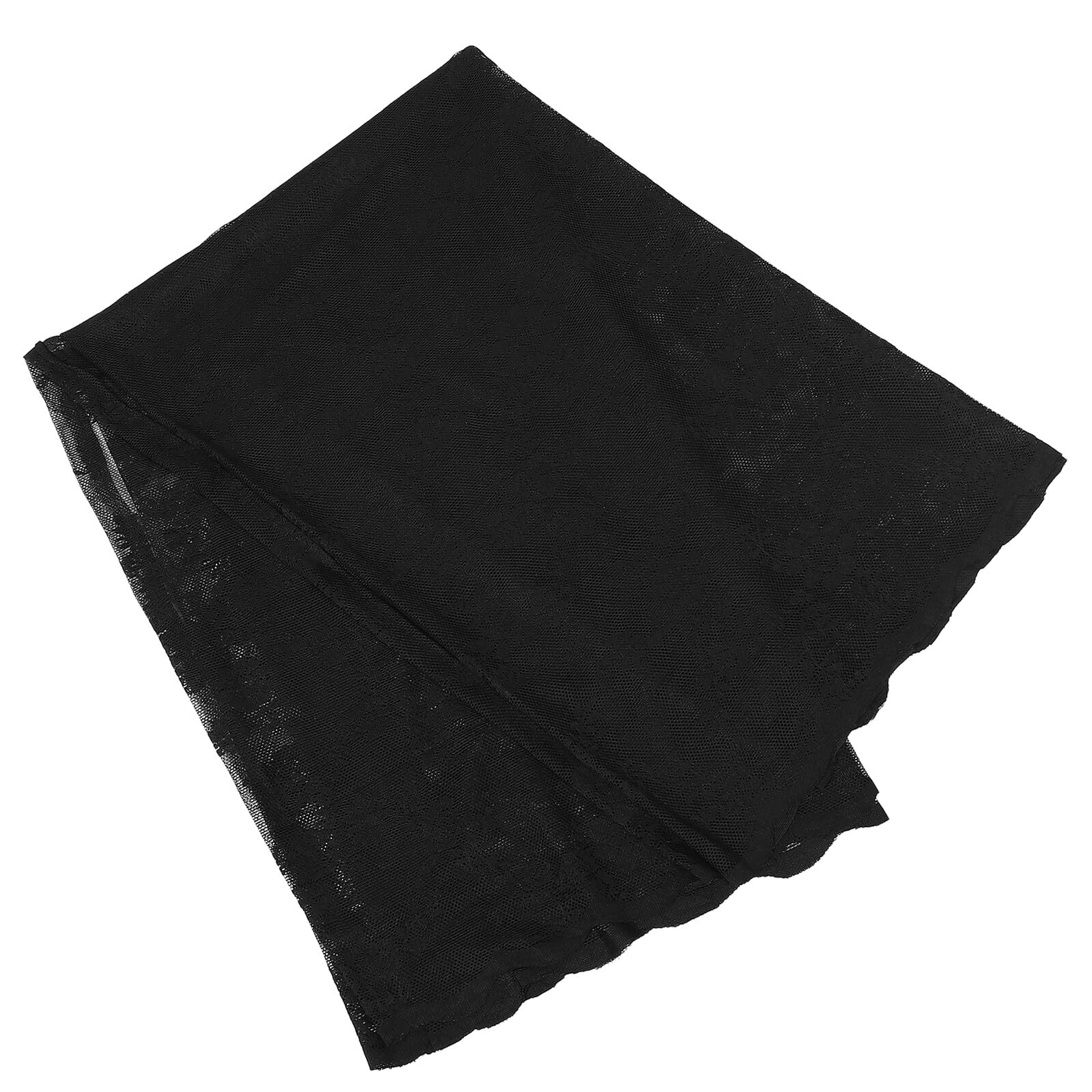 Cortinas de encaje negro decorativas transparentes para sala 145x180