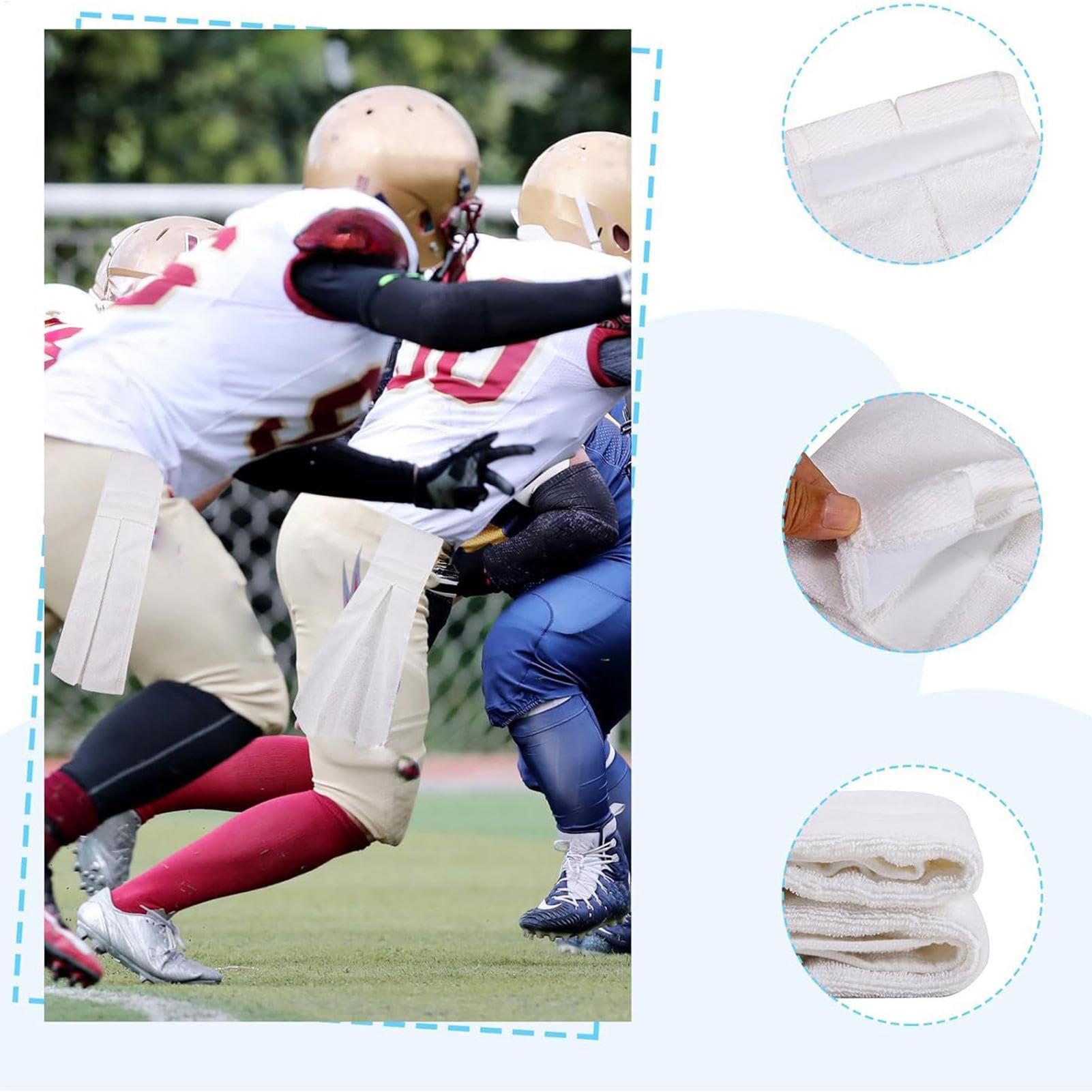Football Towel, Microfiber Towel, Skin-Friendly Cotton Sports Gear, Absorbent and Soft Design 19.69x13.78 Inches Perfect for Young Male & Female Soccer or Softball Players