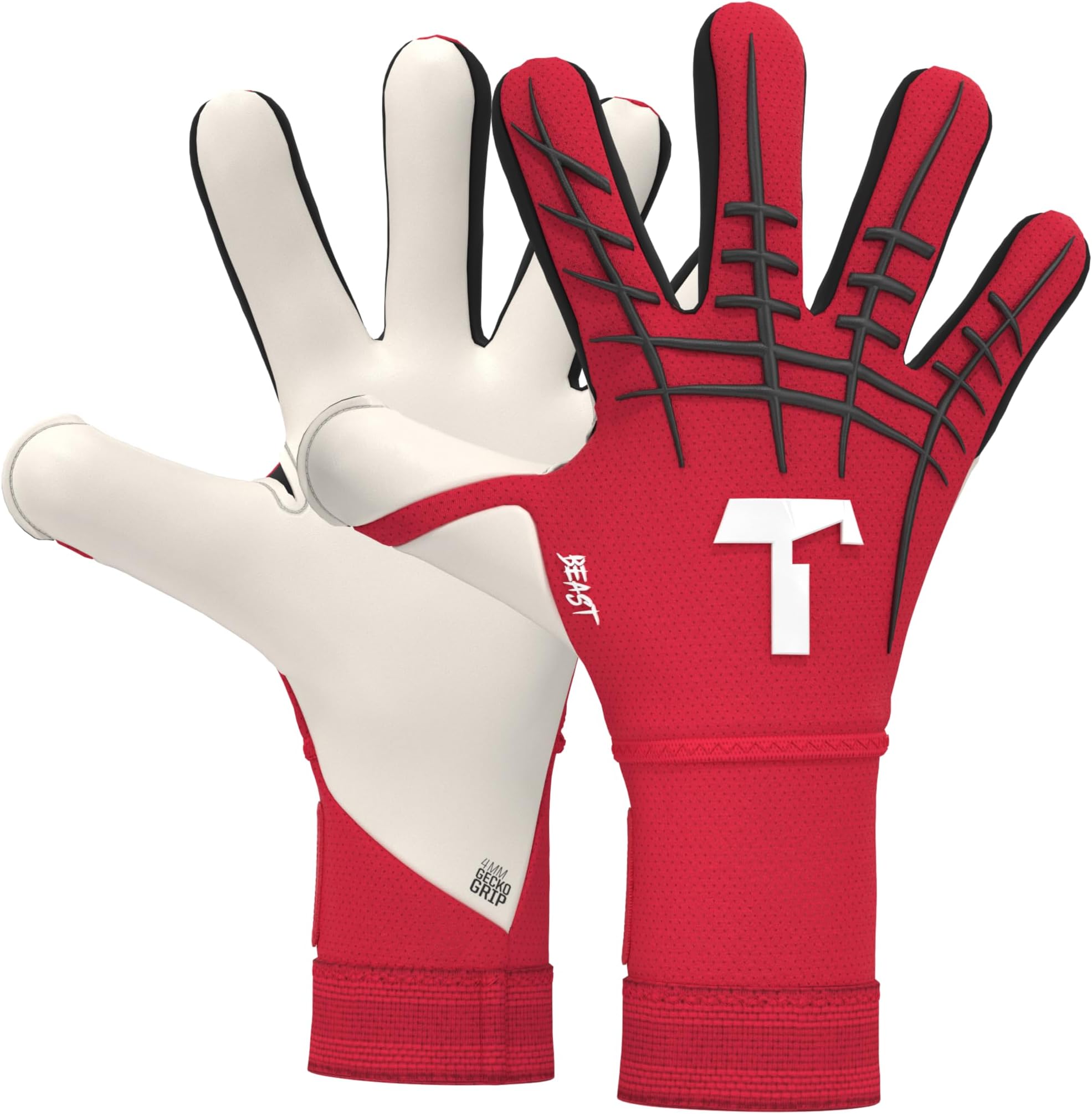 - Beast Goalkeeper Gloves - Without Finger Protection - Soccer Goalie Gloves Adult - Professional Goal Keeper Gloves for Youth, Men & Women - Size 6-11