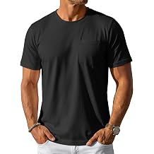 MAGCOMSEN Mens Pocket T Shirts Short Sleeve Cotton Moisture Wicking Plain Tshirts Casual Lightweight Summer Basic Tees