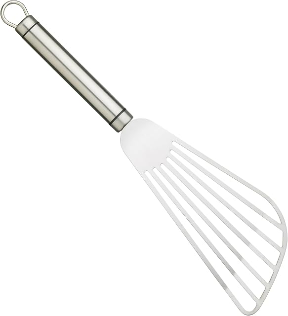KitchenCraft KCPROFS Professional Fish Slice, Stainless Steel, 26.5 cm, Silver