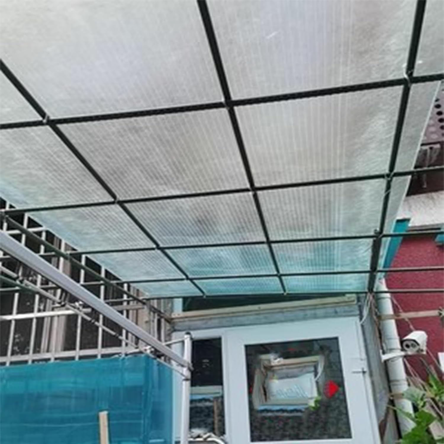 EMYJAY Polycarbonate Roofing Sheet, 0.8mm Glassfiber Panel Insulation Waterproof Greenhouse Roof Panels Outdoor Clear Daylighting Panels (Color : Clear, Size : 1x15m)