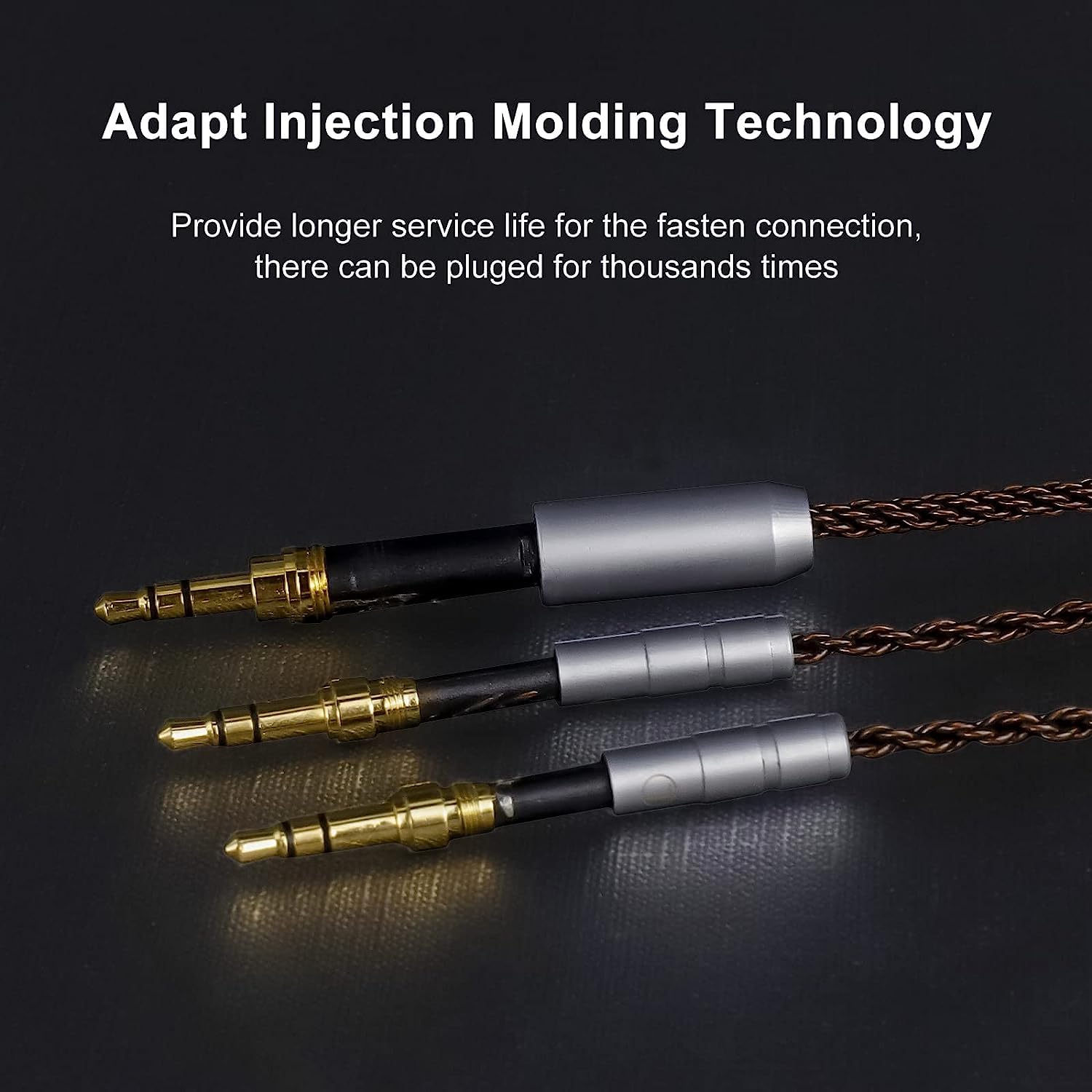 OKCSC ZT8 - Cavo doppio per cuffie da 3,5 mm a 3,5 mm per cuffie Hifiman Sundara/ANANDA-BTHE4XX/HE-400i/560/OneOdio Pro-10,8 Core OFC 3,5 mm, cavo di prolunga aux per cuffie AGPTEK HA1/FiiO