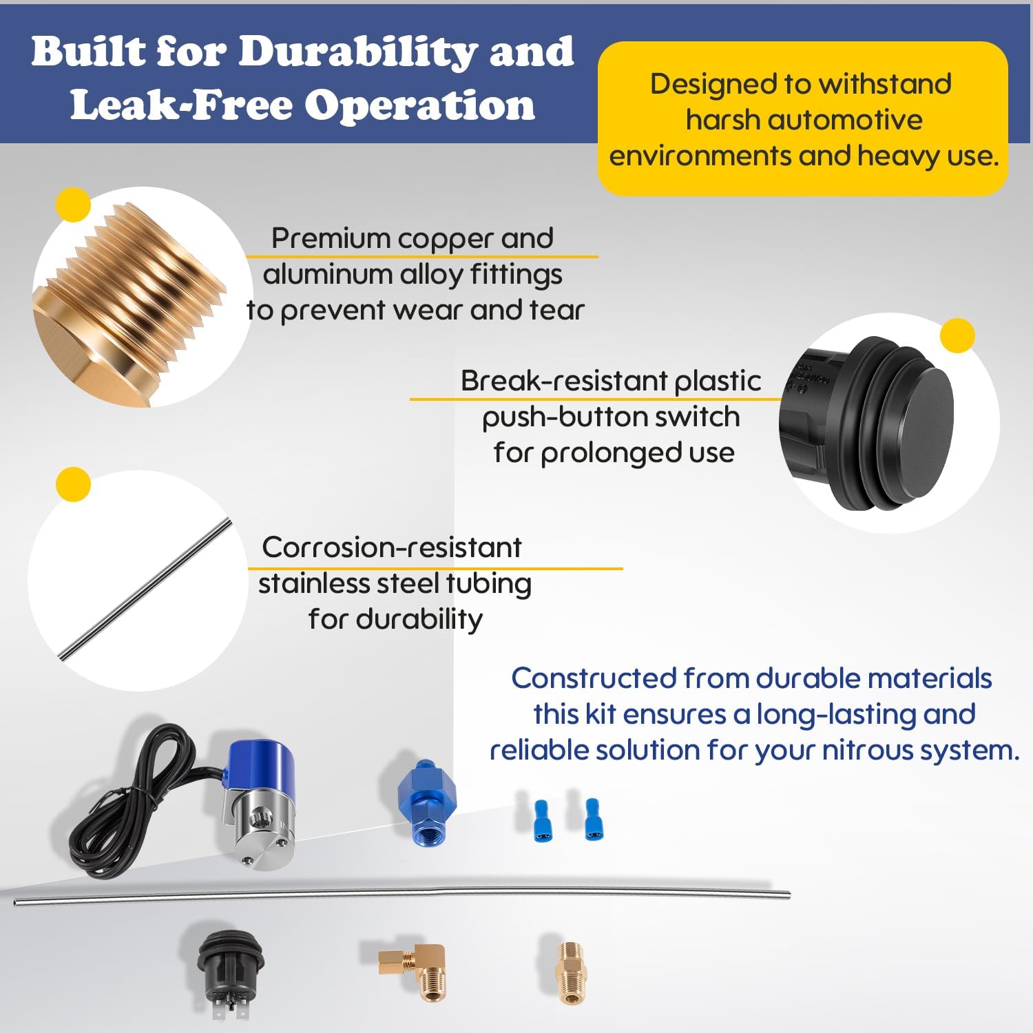 16030-4AN Line Purge Valve Kit, Integrate with Nitrous Systems, Release Trapped Air or Gaseous Nitrous, Reduced Lag Time