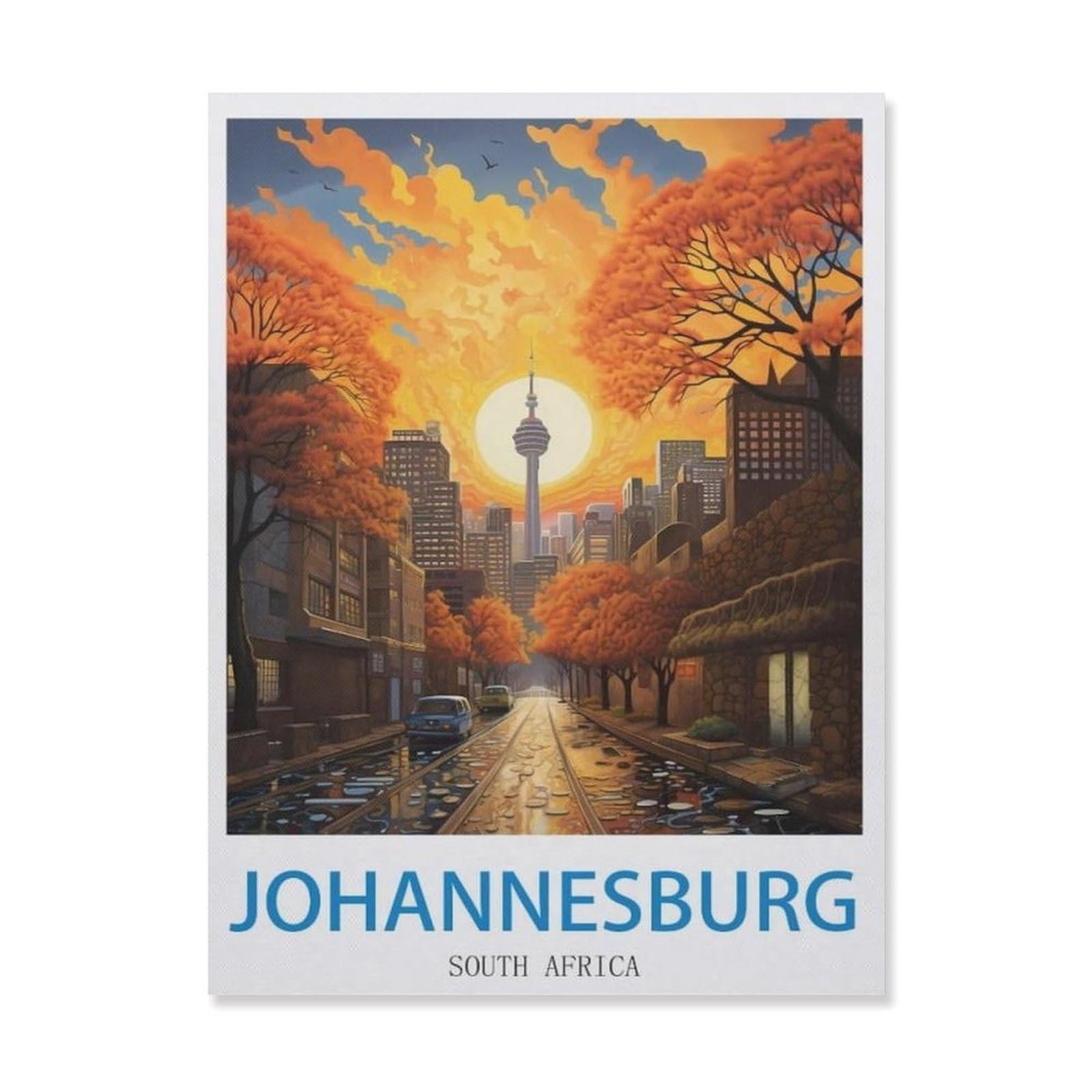Vintage Metal Tin Sign，Johannesburg South Africa，Funny Bathroom Decor, Restroom Decoration, Funny Bathroom Wall Art Tin plaque(15x30cm）6x12 inch-EI7
