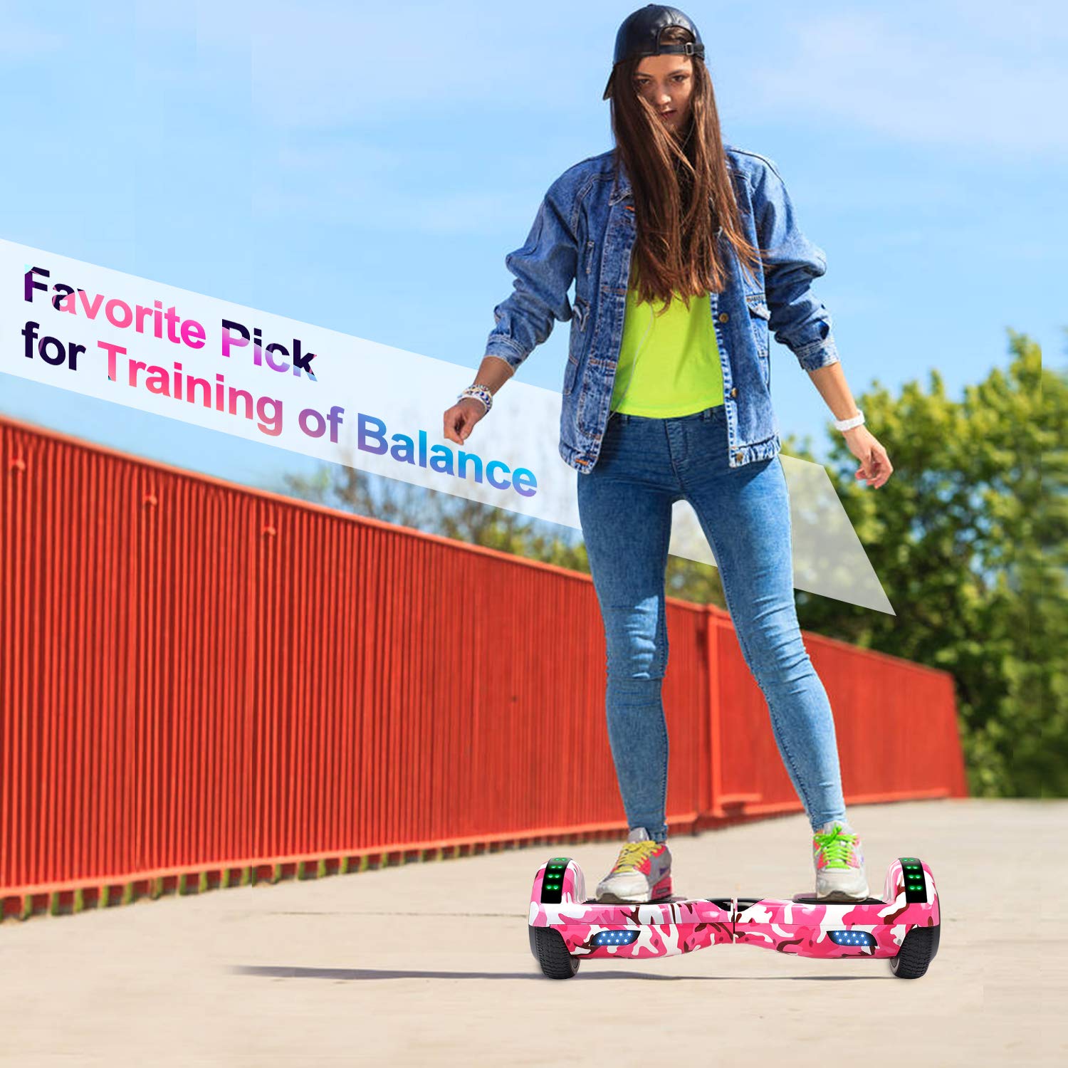 FLYING-ANT Hoverboards - Monopattino elettrico a due ruote, certificato UL, 6,5, con borsa e caricabatterie inclusi