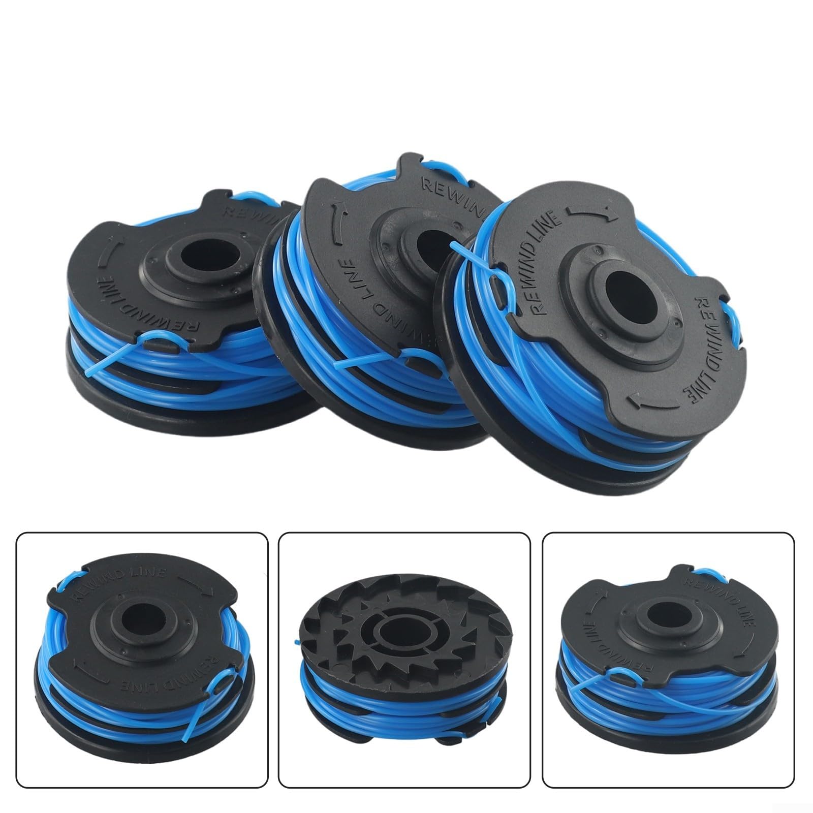 Lot de 24 bobines de fil de rechange pour débroussailleuse Wolf GT 840 GT 850 GT-F10 à partir de l'année de construction 2013