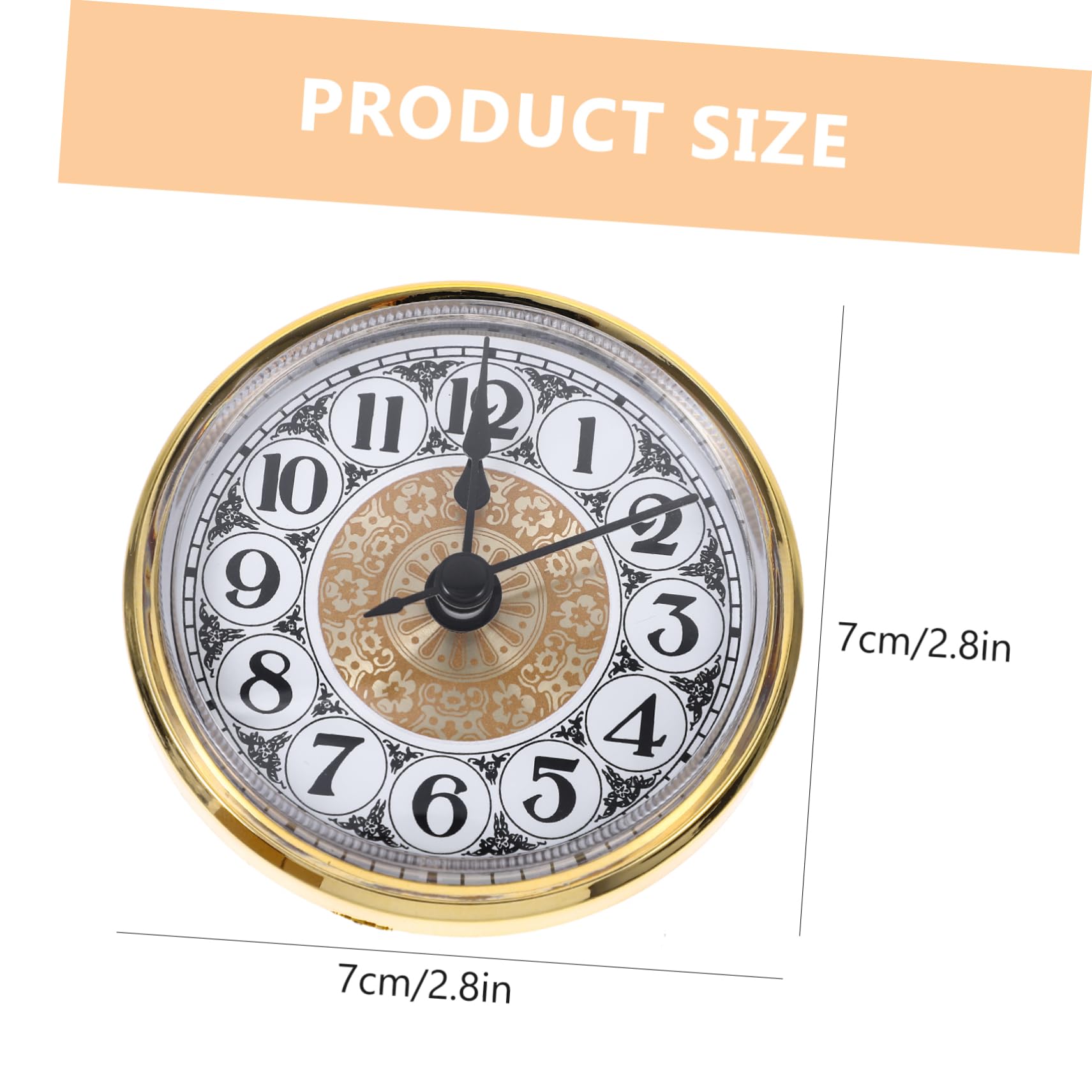 Alipis 4 Pezzi inserto orologio rotondo motore 'orologio inserto fai da te calendario desk clock home decor meccanismo ' in miniatura i di Metallo