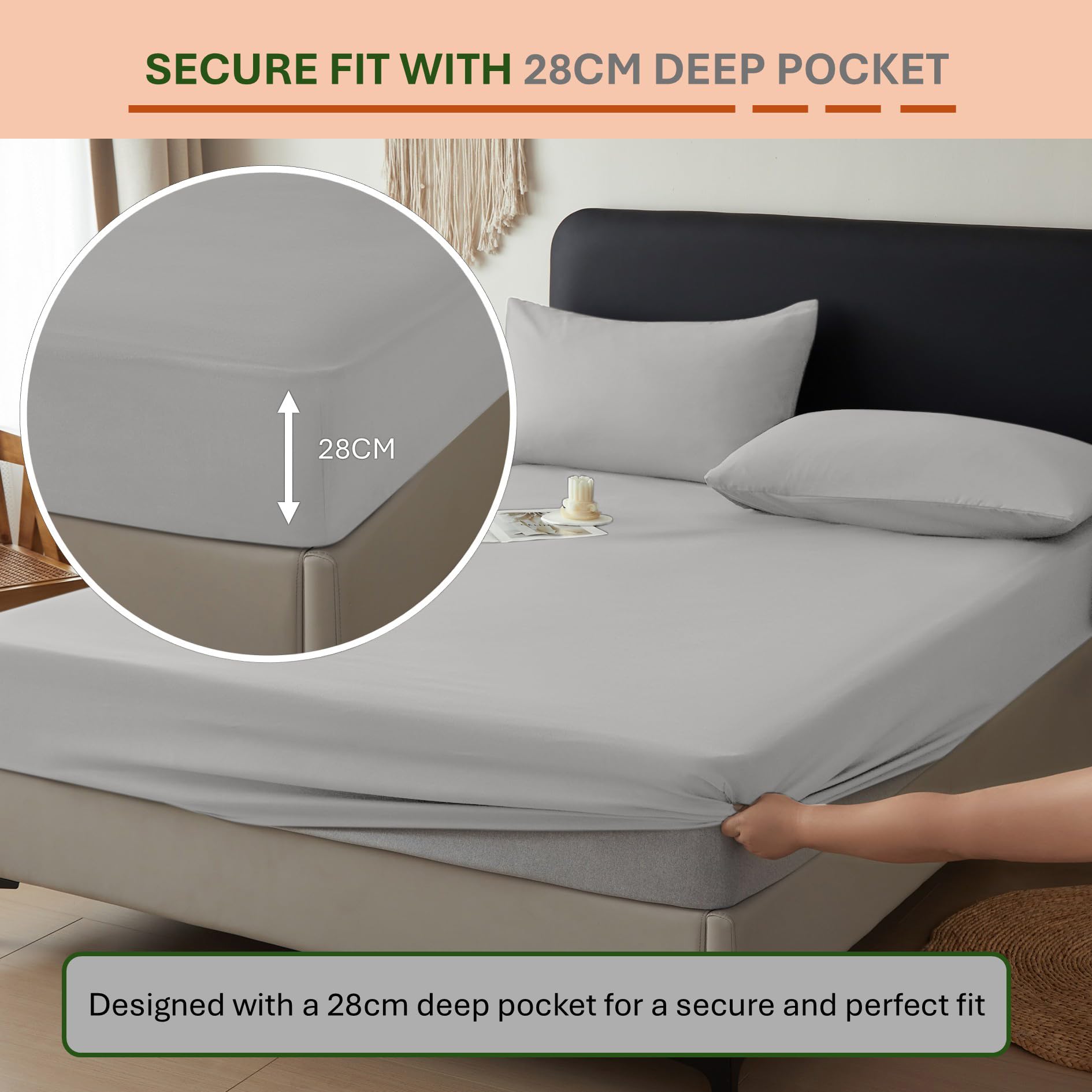 Savel - Housse de Matelas élastique et Respirante | 160 x 190/200 | Protecteur/Couvre-Matelas