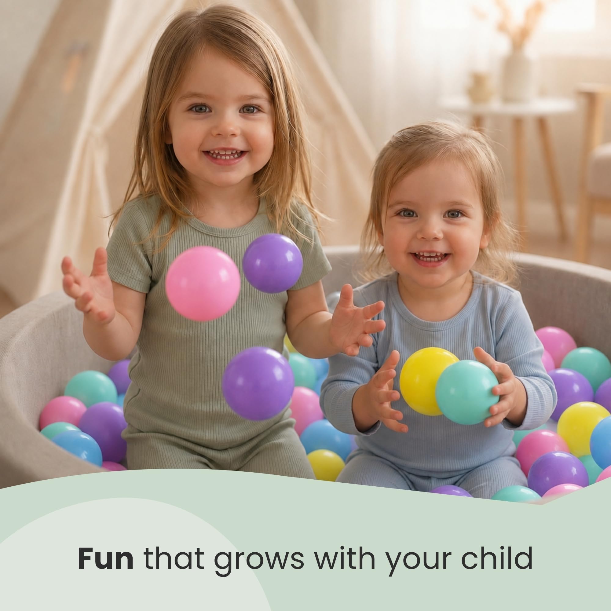 LittleTom Dès la Naissance : Balles pour Piscine a Balle pour Bébé - 6cm Boule Plastique Enfant Balle de Jeu - Boule pour Bebe Balles Plastique Boules pour Piscine à Boules Jeux pour Enfants
