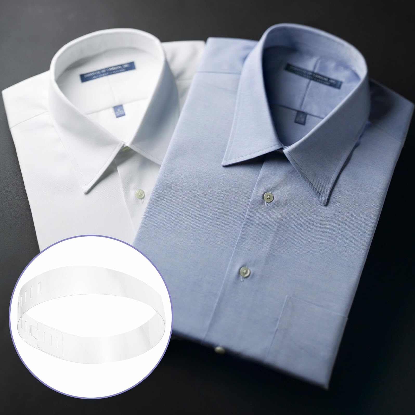 Didiseaon 100 piezas Soportes Transparentes para Cuello de Camisa PVC Duradero Fijación Fácil para Moldear y Forma y Compacto para Hombre y Viaje