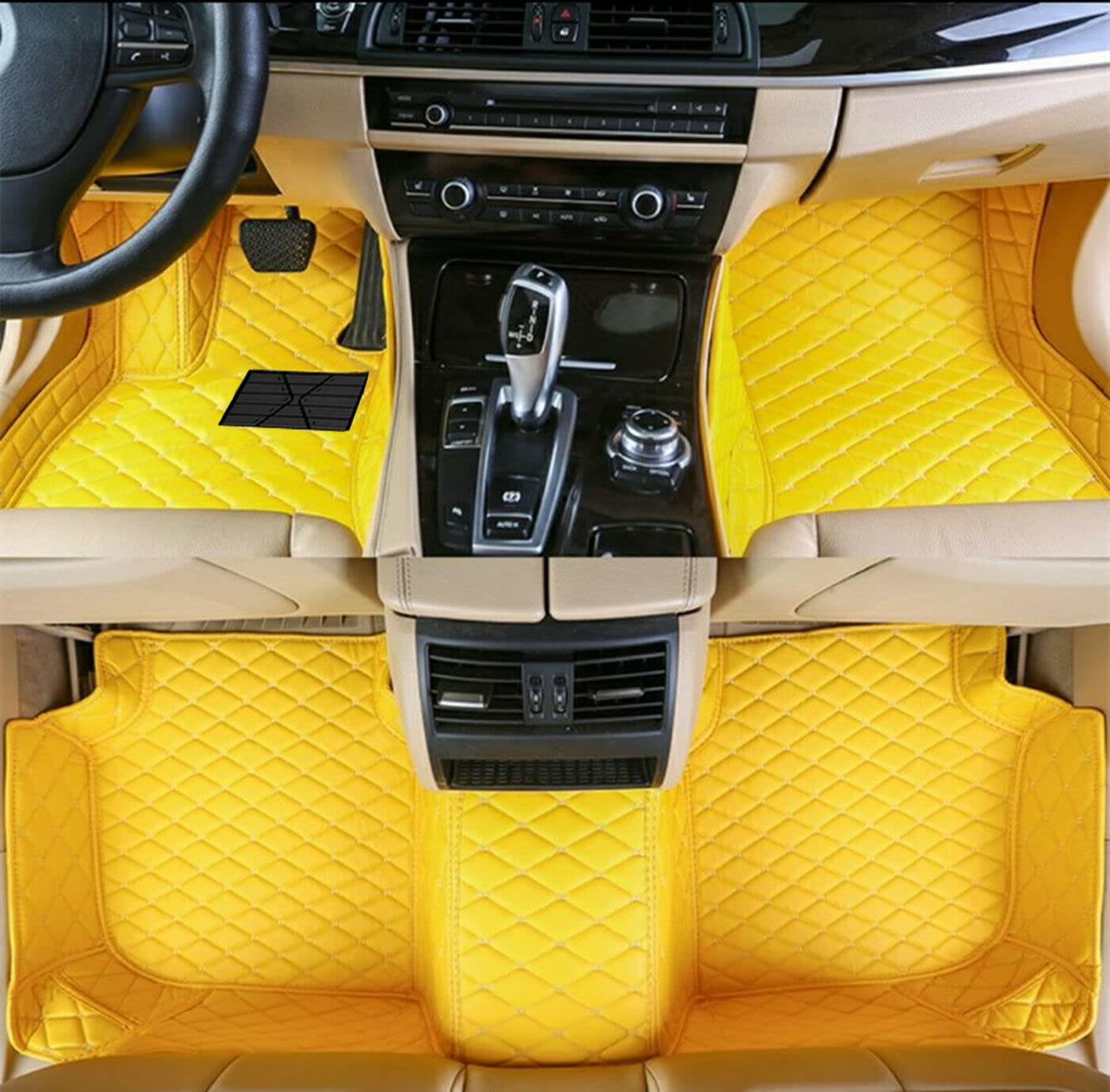 Custom Car Floor Mats Compatible with Mercedes-Benz A B C E G CL CLA CLK CLS ML EQA EQB EQC EQE EQS EQV GLA GLB GLC GLK GLS SLK SL SLC S R AMG GT Waterproof Car Mat (c-Yellow)