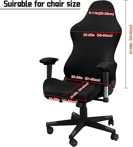 Miniatura 2 de Fundas para Sillas Gaming, Funda Elástica para Silla de Computadora, Funda Ergonómica para Silla de Oficina, para Protección Anti Arañazos de Gato