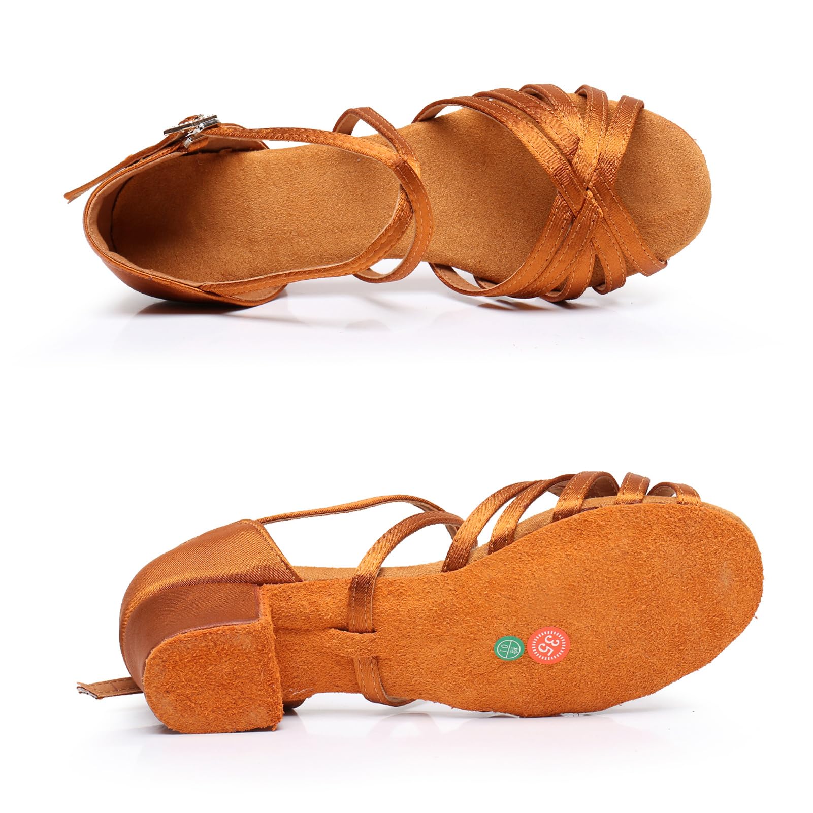 Scarpe da Ballo Latino Professionali per Le Donne Tacchi Bassi 3.5cm per Ragazze ChaCha Salsa Jazz Ballroom Scarpa da Ballo per Principianti Pratica