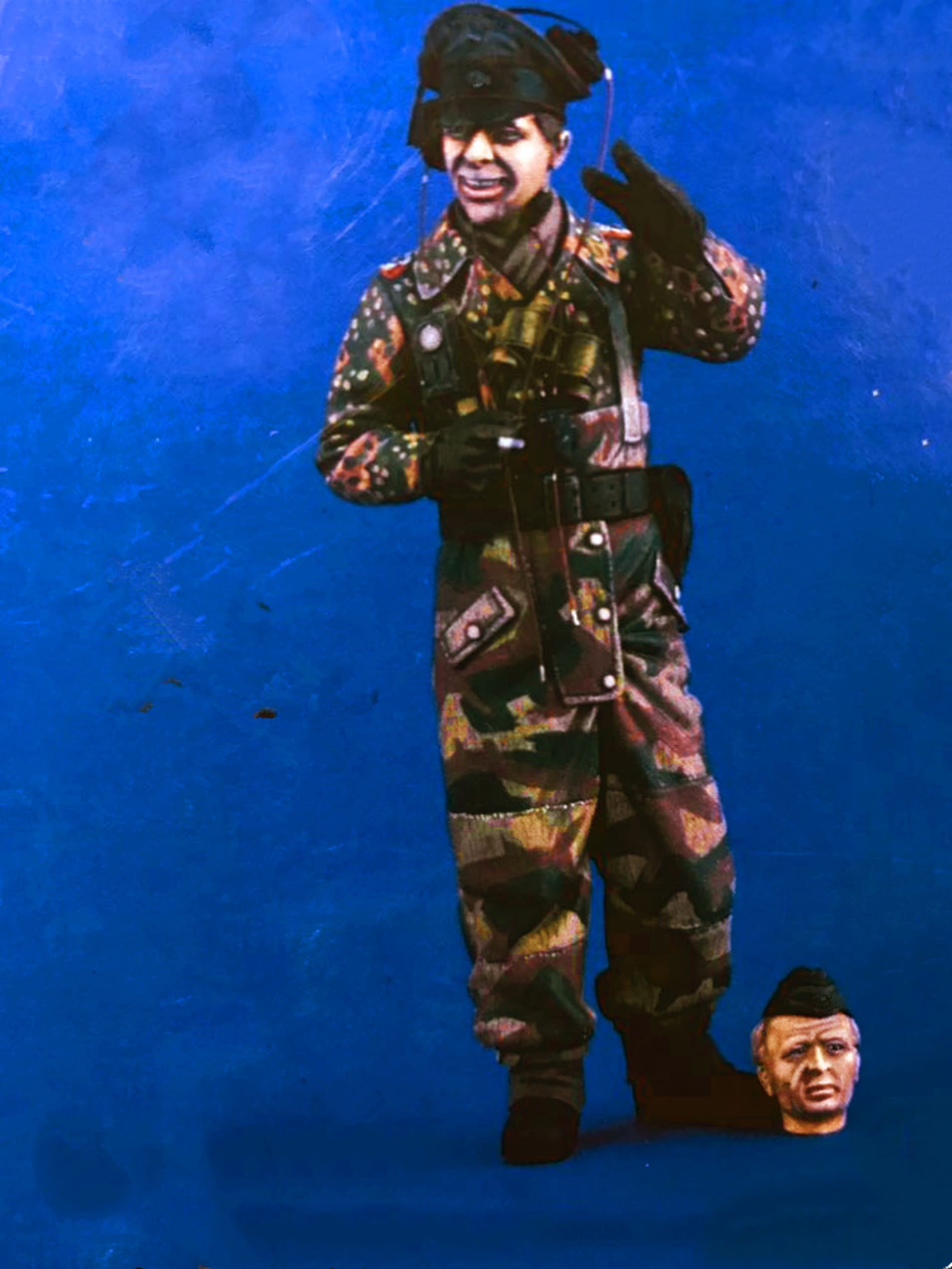 1/16 WWII niemiecki żołnierz zestaw modelarski z żywicy miniaturowe części z żywicy //il5k-2 (niezmontowane i niemalowane)
