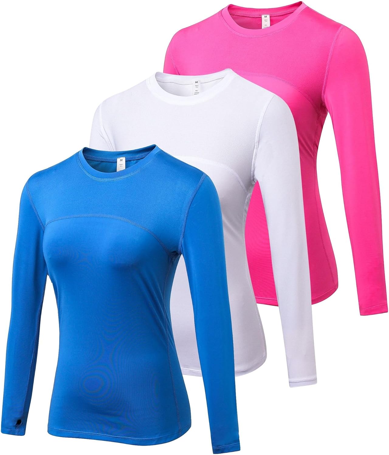 SPVISE Breathable Long Sleeve Workout Tops for Women Fitted T-Shirt Sun Protection Yoga Gym Running Shirts with Thumb Holes