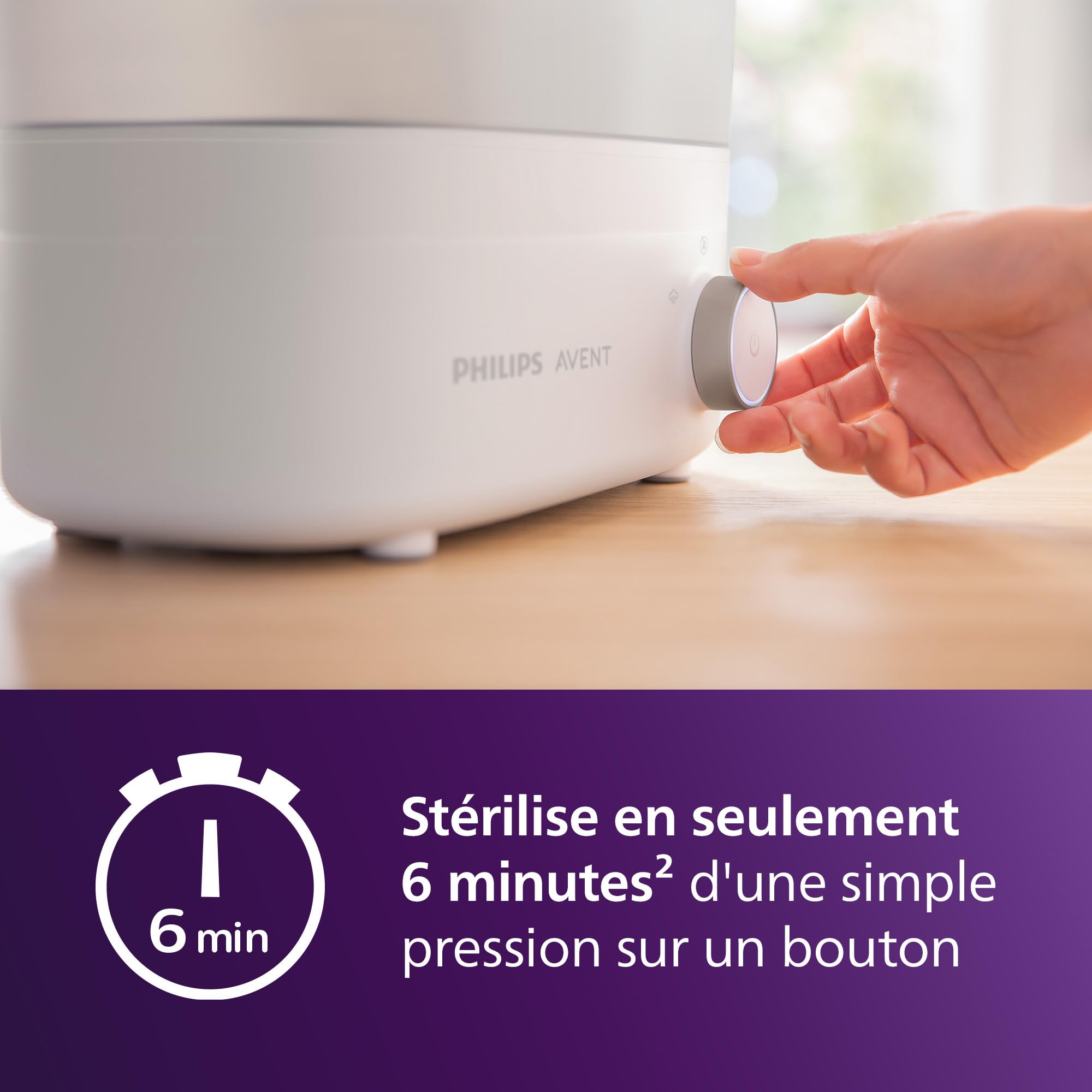 Philips Avent - Stérilisateur électrique à vapeur Premium, stérilisation en 10 minutes des biberons (modèle SCF291/00)