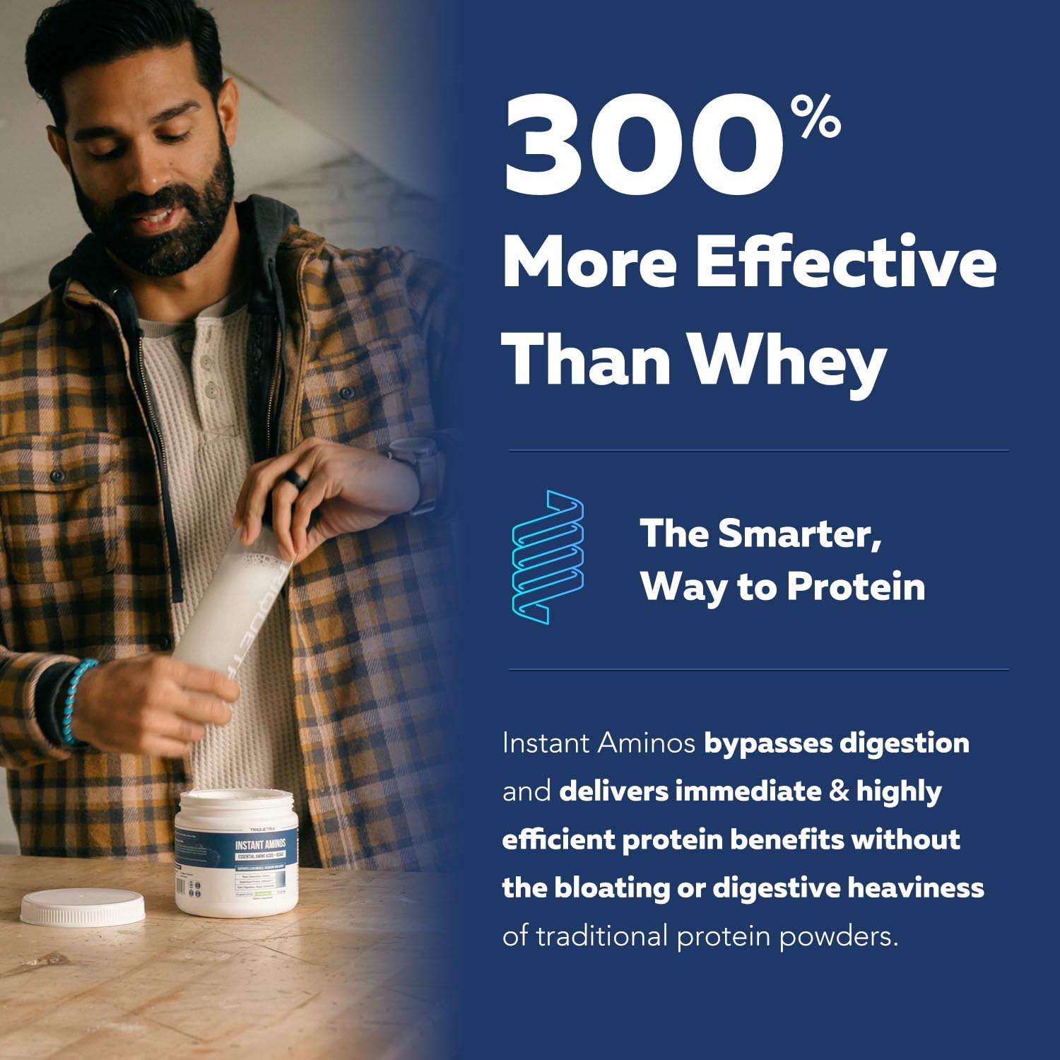 Instant Aminos - EAA+BCAA - 10 Essential Amino Acids Supplement - Rapid Absorption, Zero Digestion - Supports Lean Muscle, Recovery & Aging - 321% DIAAS Protein Score - Wild Berry (30 Servings) — Amazon image 2