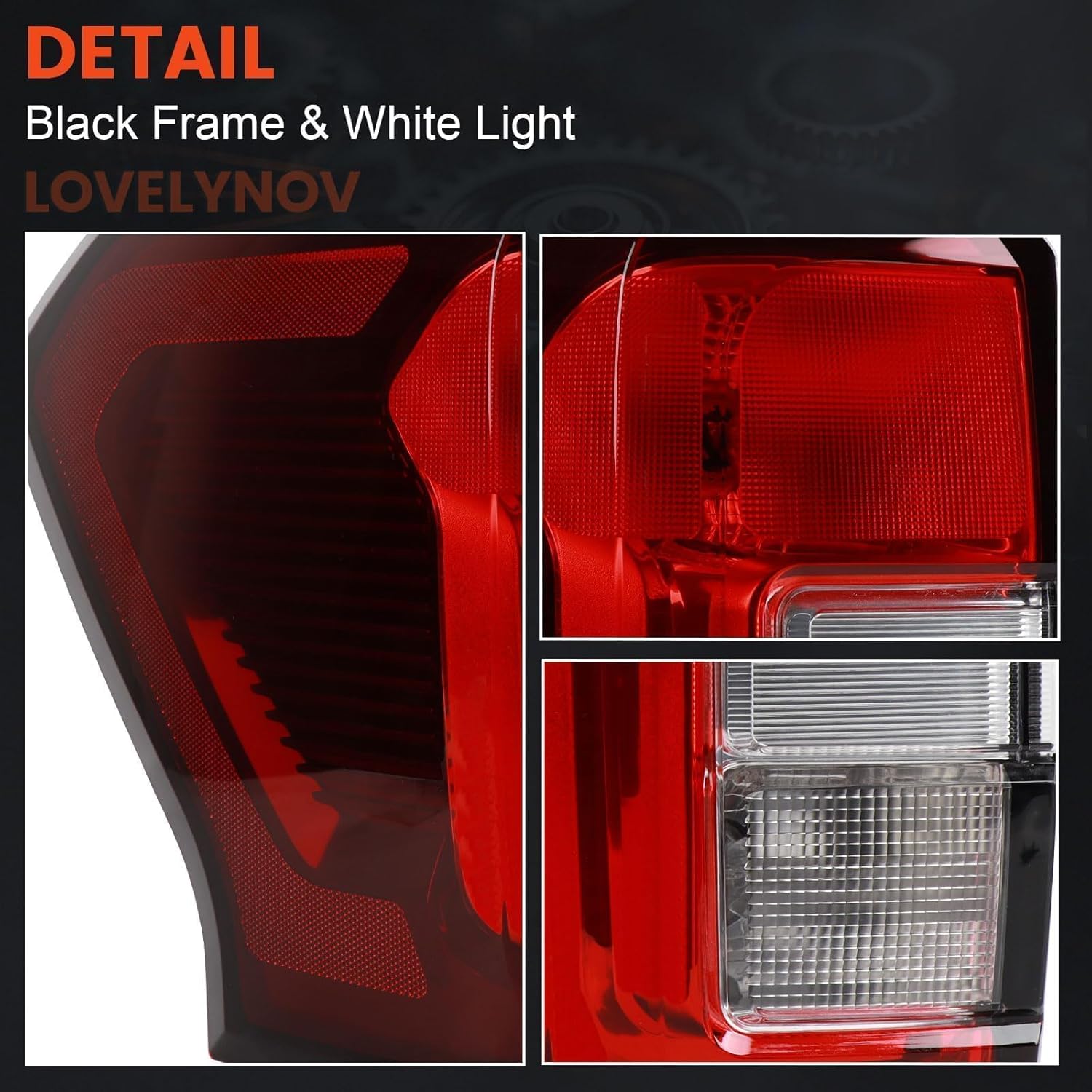 Tail Lights Compatible with 2022-2024 Ford Expedition King Ranch/Limited/Platinum/SSV Timberline/XL/XLT Halogen Type Brake Rear Lamp Taillights Replacement for NL1Z13405D